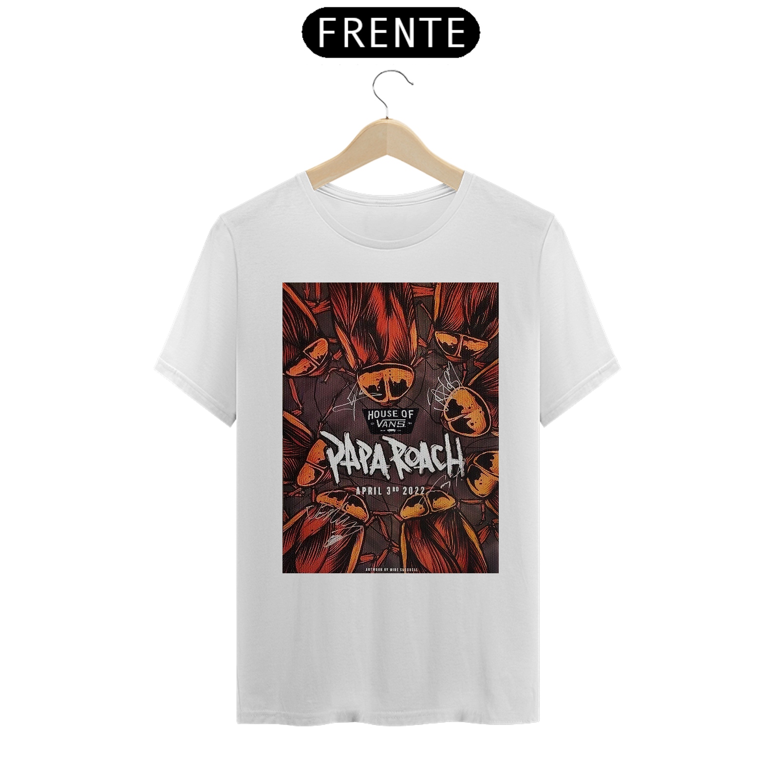 Camiseta Papa Roach show na cidade do Mexico em 2022 l- NOSSAS CAMISETAS SÃO MAIS AJUSTADAS AO CORPO - ANTES DE FINALIZAR, VEJA TABELA DE MEDIDAS ABAIXO DO BOTÃO COMPRAR OU COMPRE UM TAMANHO MAIOR.