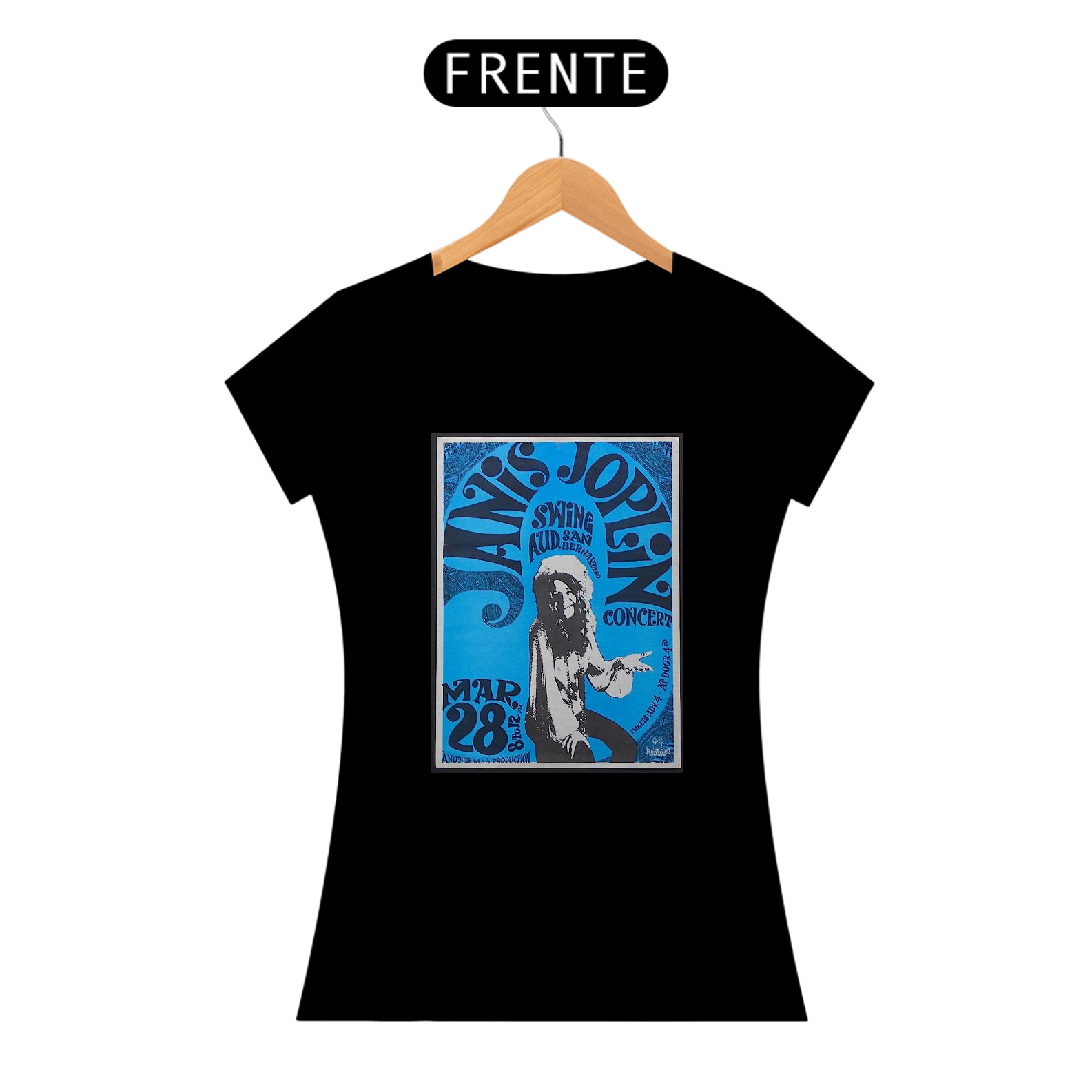 Baby Lokk feminina Janis Joplin Raridade de poster do Show em San Bernardino de 1969 - ANTES DE COMPRAR VEJA TABELA DE MEDIDAS ABAIXO DO BOTÃO COMPRAR, POIS TROCA POR ERRO DE TAMANHO É DE RESPONSABILIDADE SUA E GERA CUSTO PRA VOCÊ