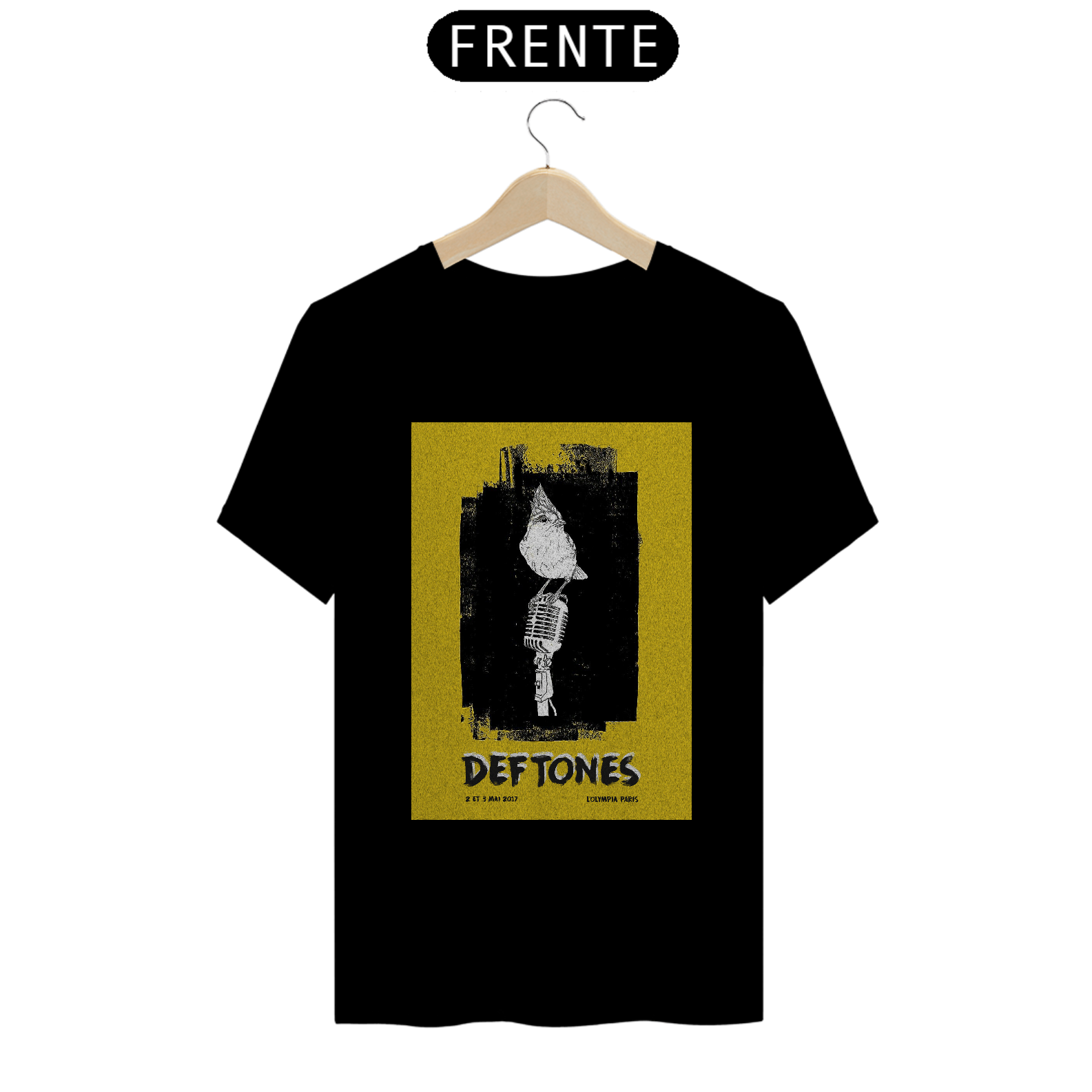 Camiseta Deftones show em Paris 2017 - ANTES DE COMPRAR VEJA TABELA DE MEDIDAS ABAIXO DO BOTÃO COMPRAR, POIS TROCA POR ERRO DE TAMANHO É DE RESPONSABILIDADE SUA E GERA CUSTO PRA VOCÊ