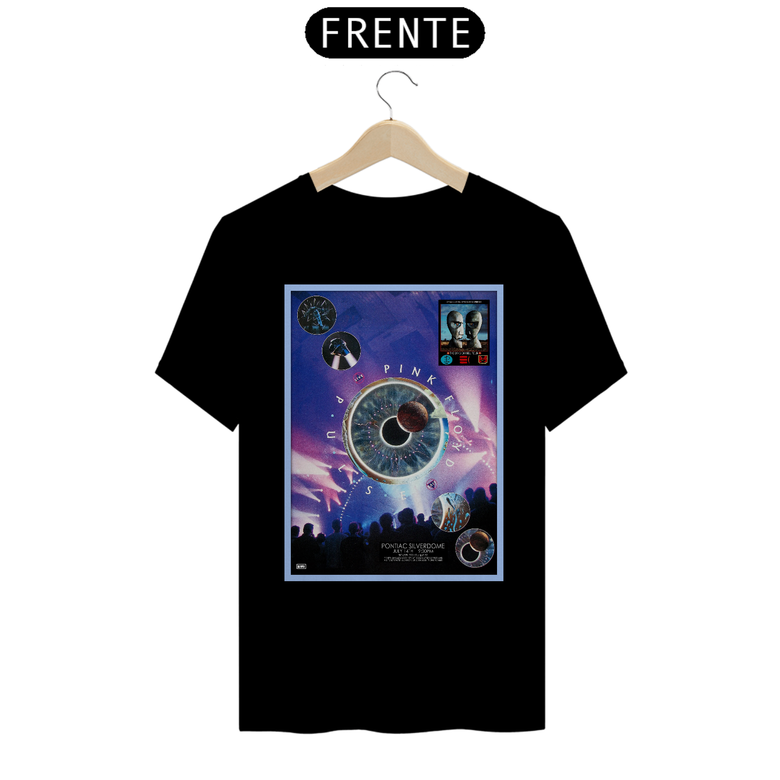 Camiseta Pulse do Pink Floyd de 1994 show em Miami - ANTES DE COMPRAR VEJA TABELA DE MEDIDAS ABAIXO DO BOTÃO COMPRAR, POIS TROCA POR ERRO DE TAMANHO É DE RESPONSABILIDADE SUA E GERA CUSTO PRA VOCÊ