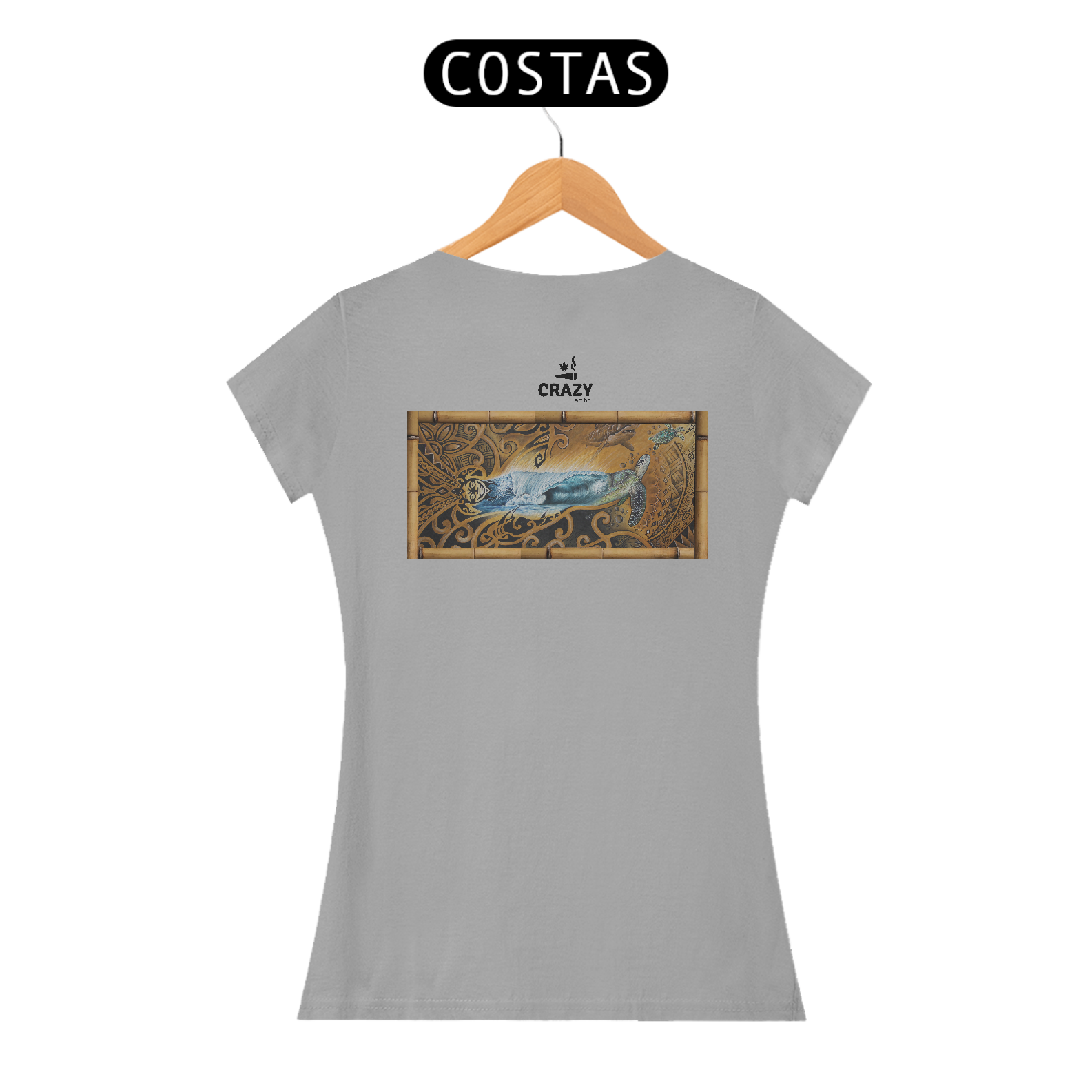 Camiseta Feminina Wave Turtle - Marcio Ito