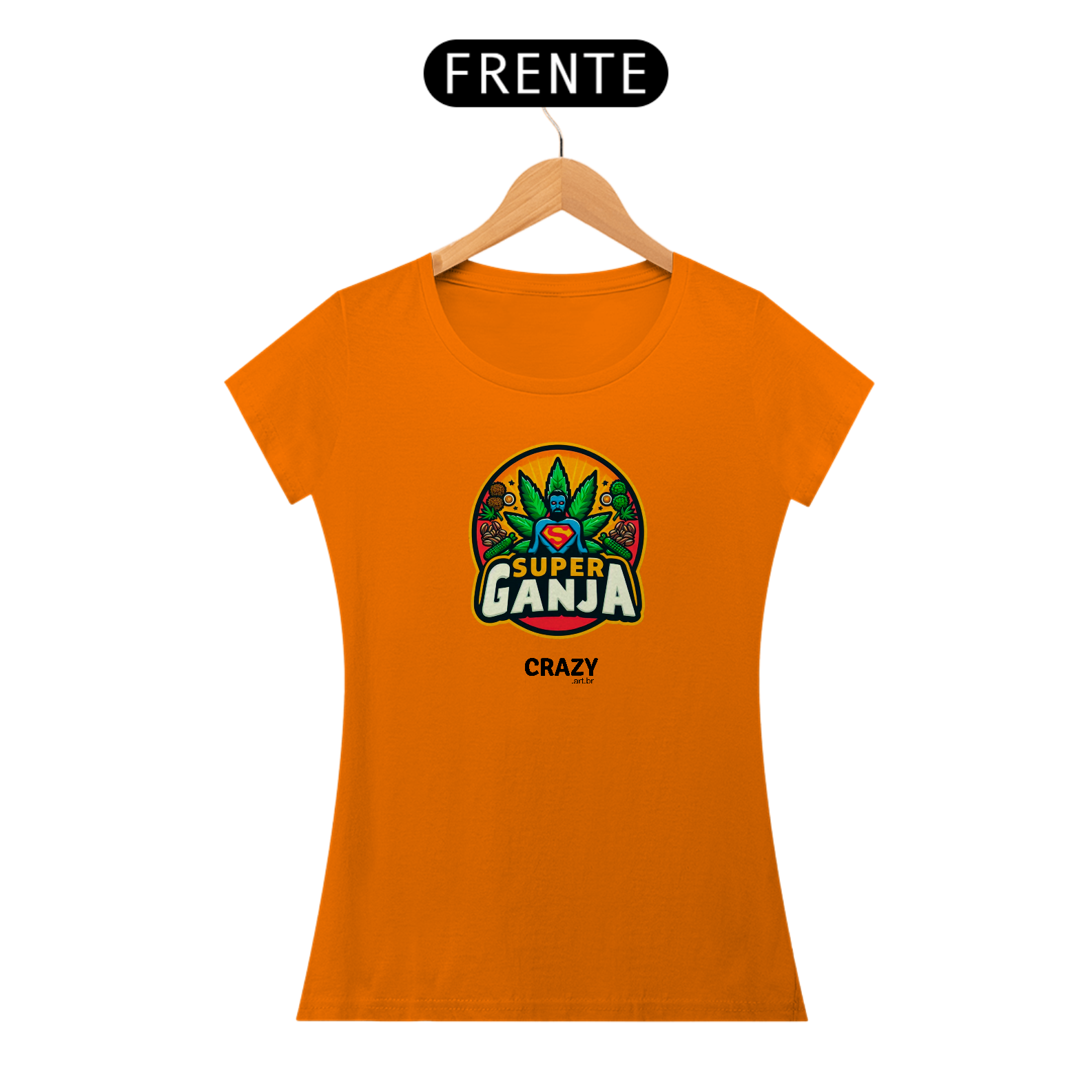 Camiseta Feminina Super Ganja - Flavio Bottiglieri