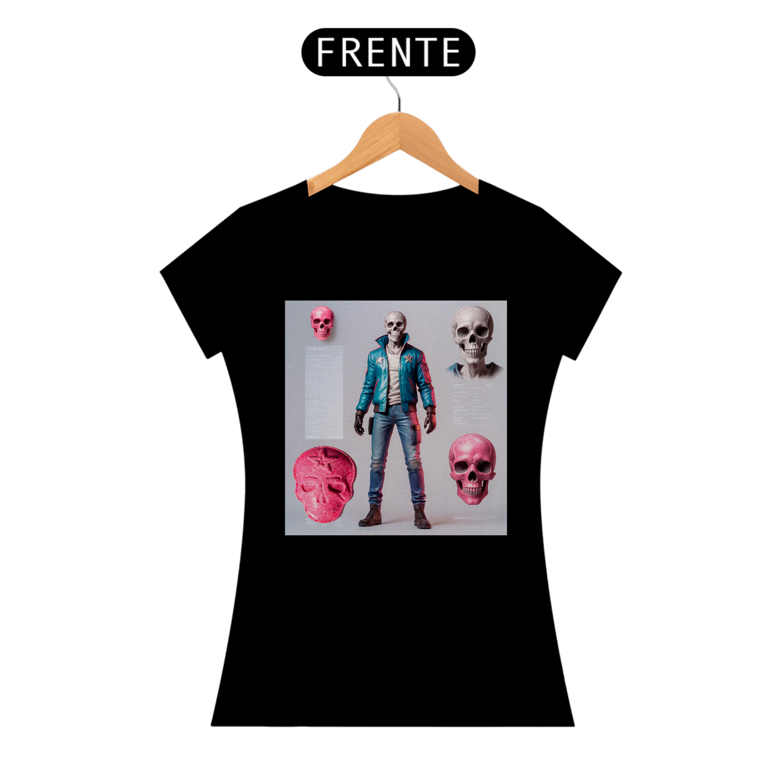 Camiseta Feminita Caveira