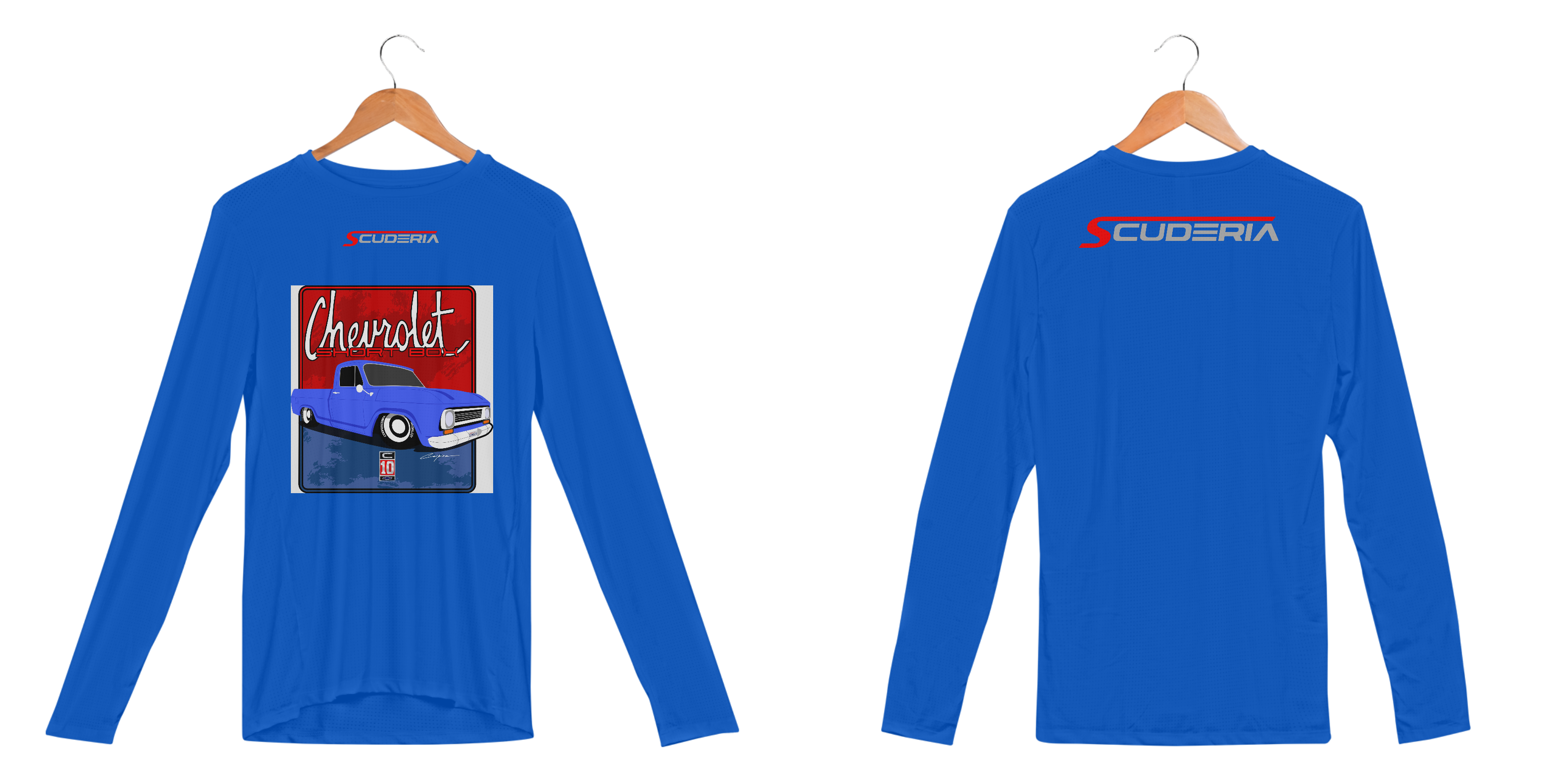 Manga Longa Sport Dry UV Coleção Anos 70 C10 Azul Scuderia