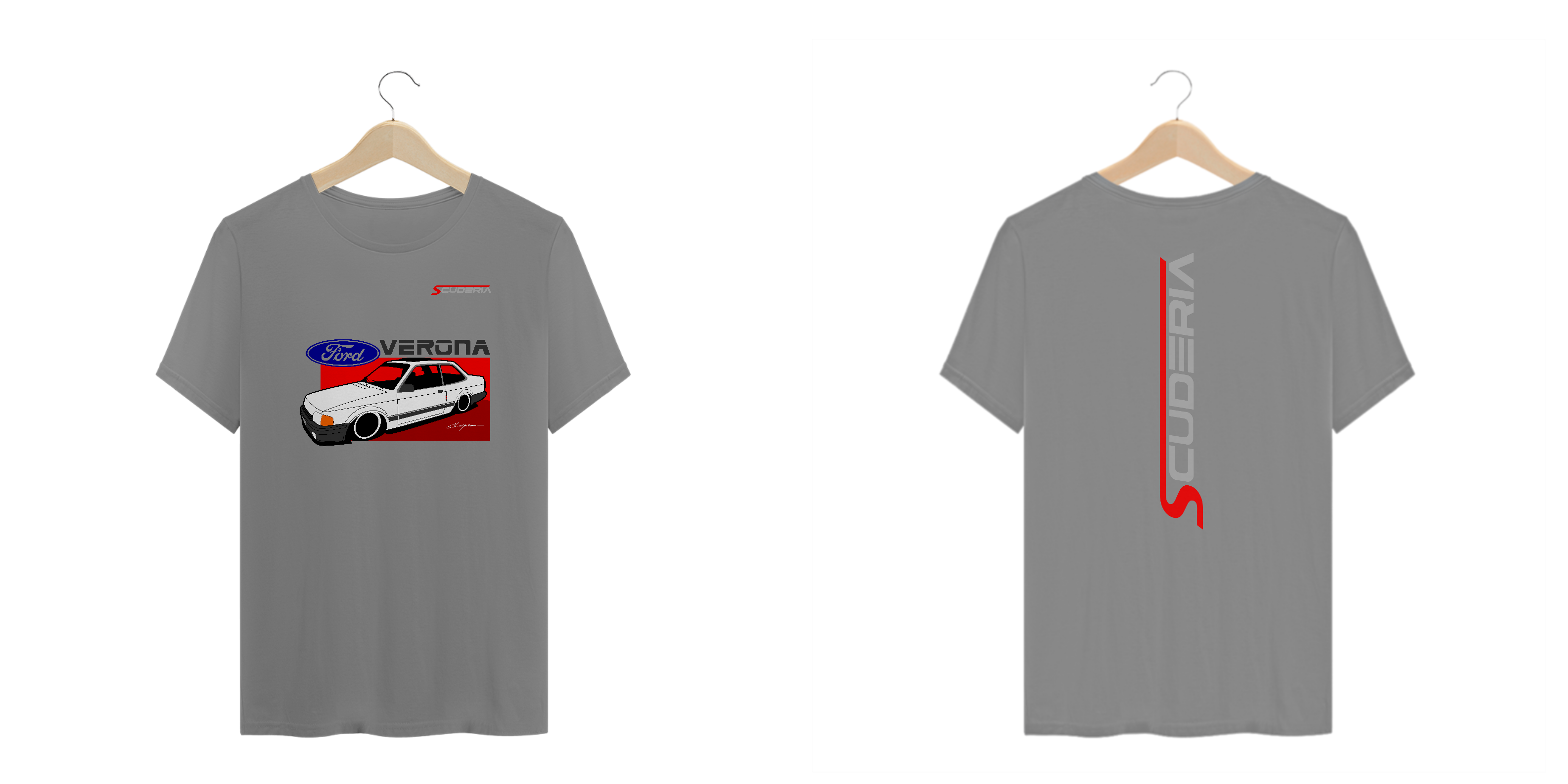 T-Shirt Plus Size Ford Verona Branco Scuderia