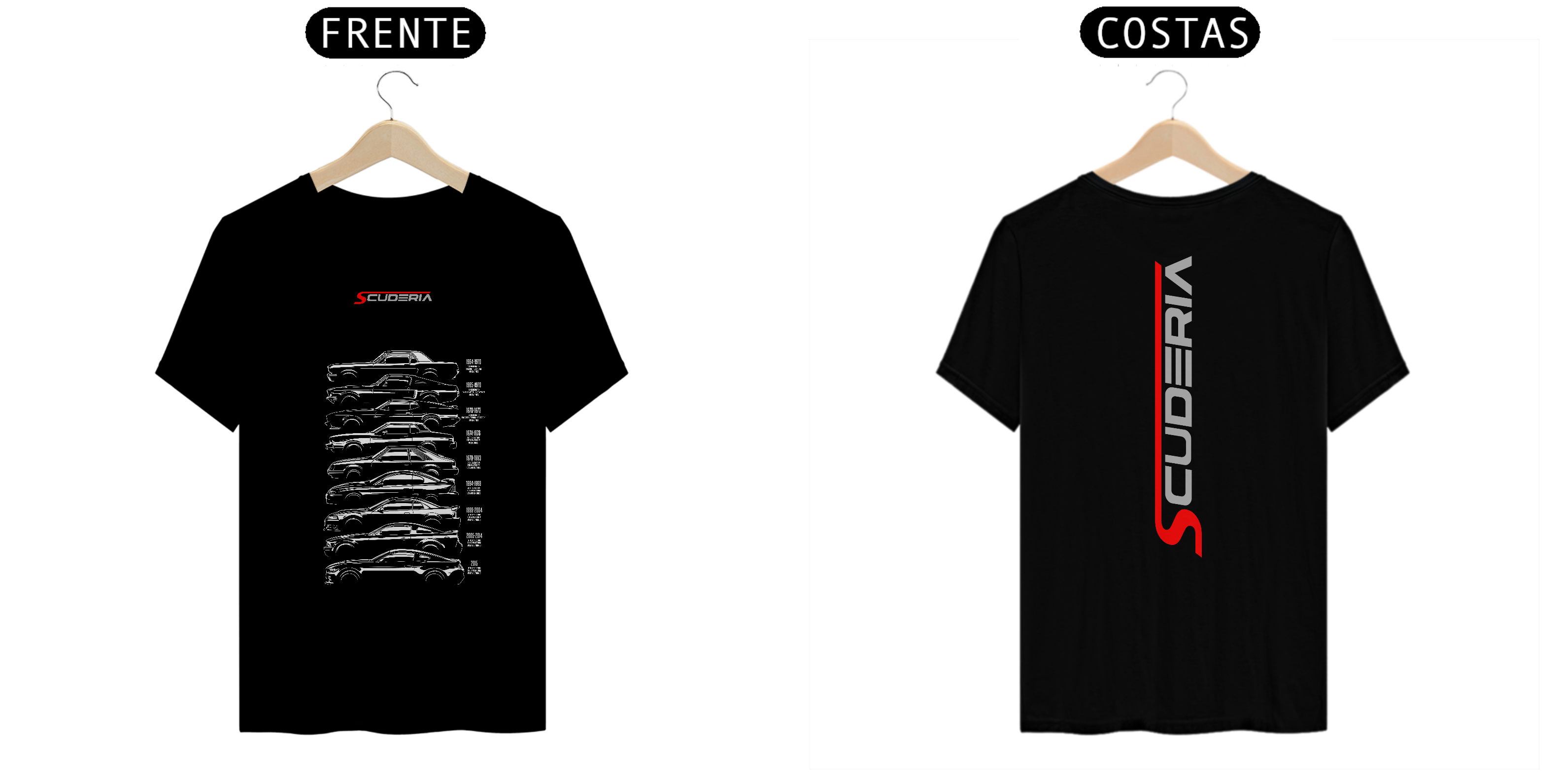 T-Shirt Classic Linha do Tempo Mustang Scuderia