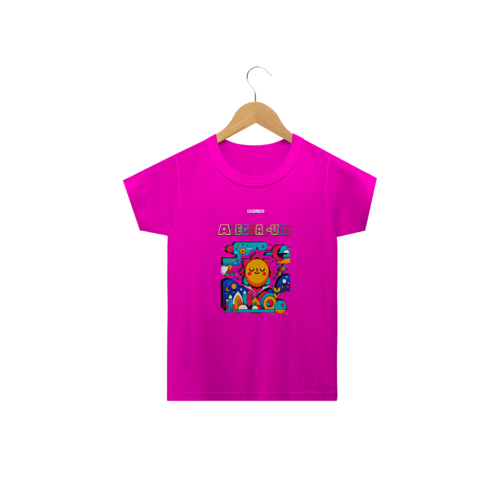 Camisa Basic Humilitas Cloth Infantil: Alegrai-vos | Coleção Fé em Estilo