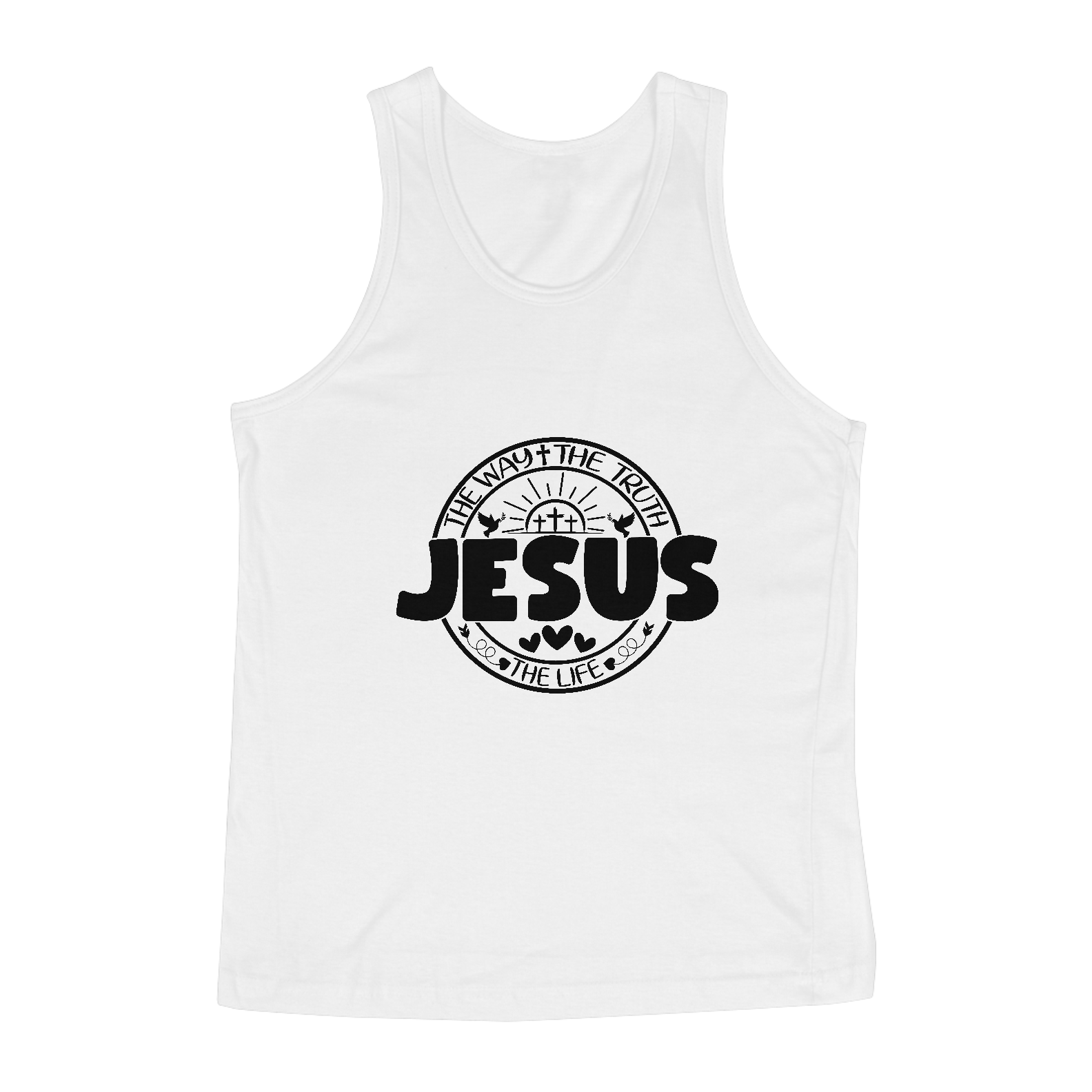REGATA MASCULINA QUALITY| JESUS THE WAY + THE TRUTH + THE LIFE