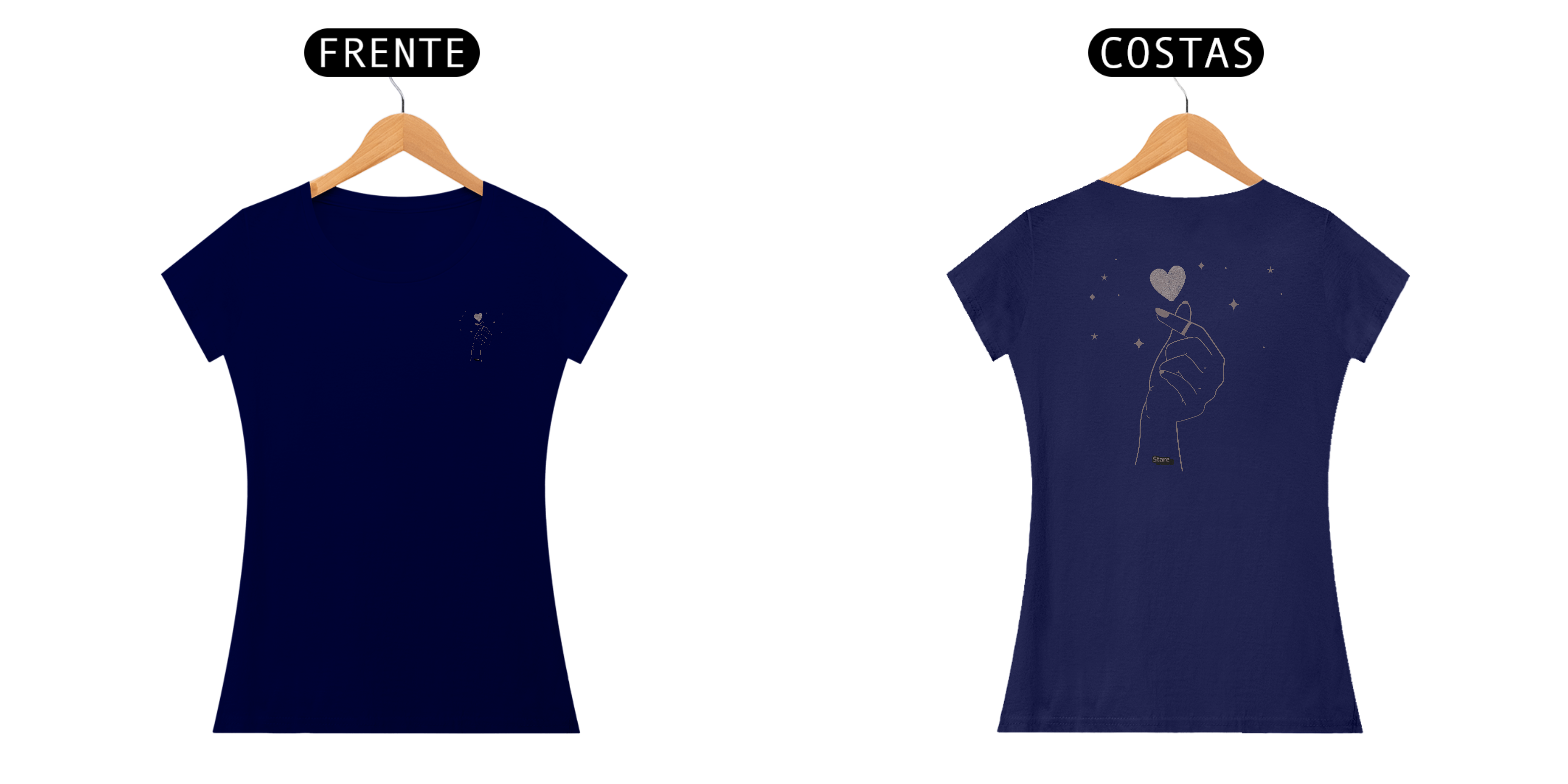 Camiseta Baby look Peace Stare