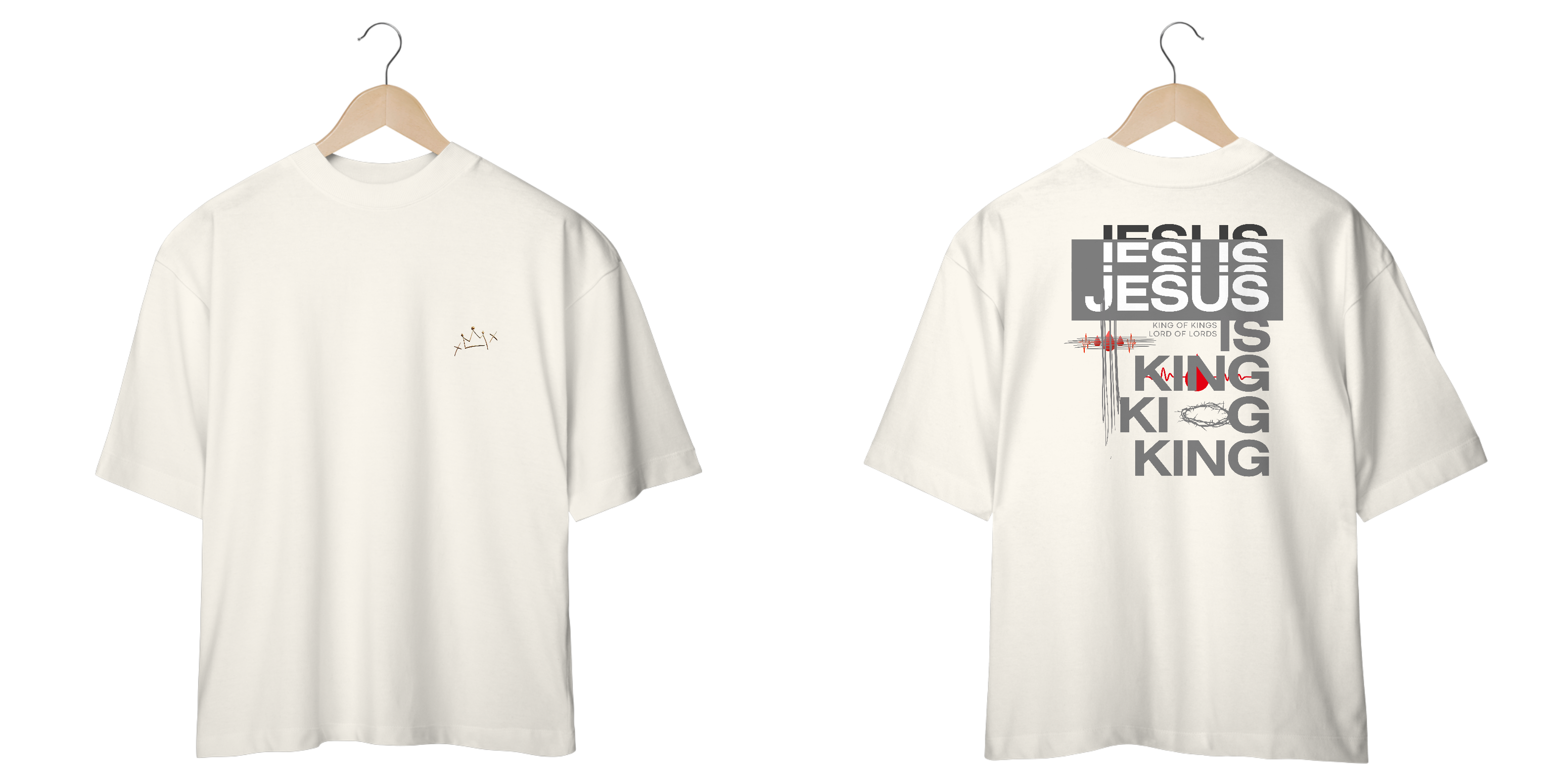 Camiseta Oversized Stare Jesus King Maranata 