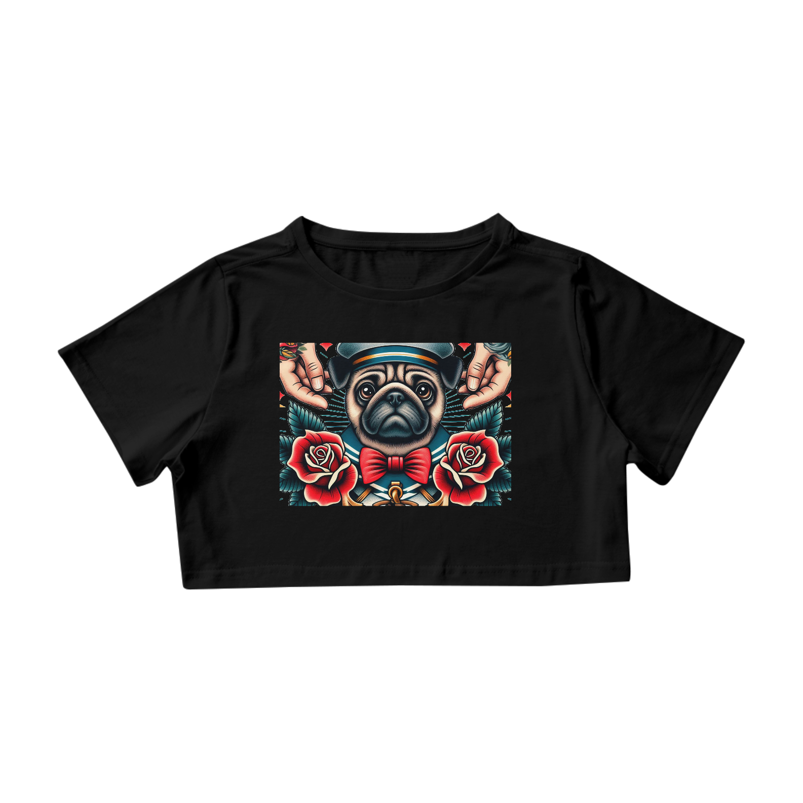 Cropped Pug Tattoo