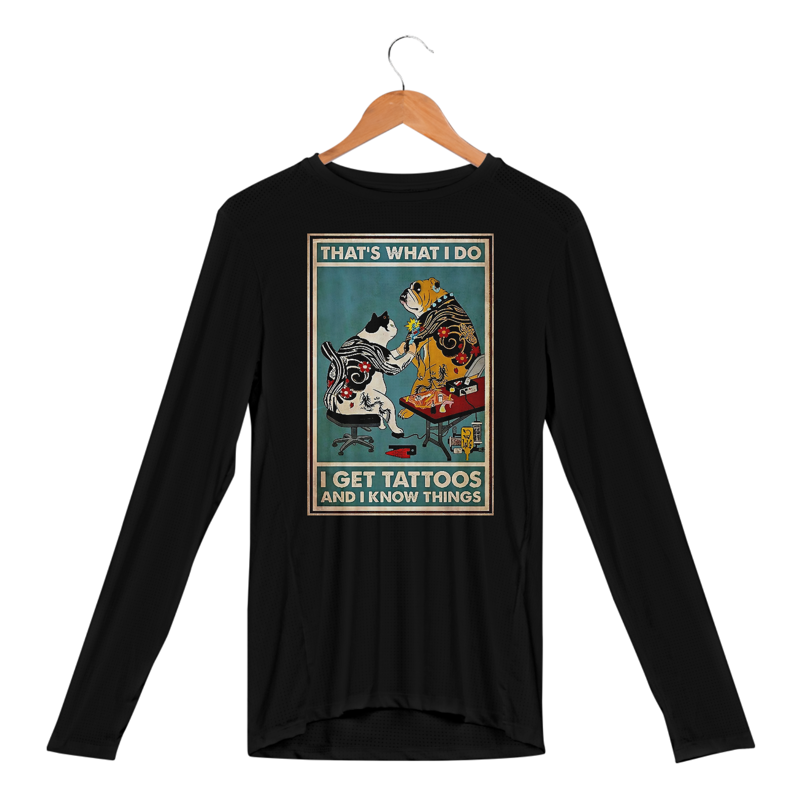 Camisa Manga Longa UV Cat Tattoo Artist