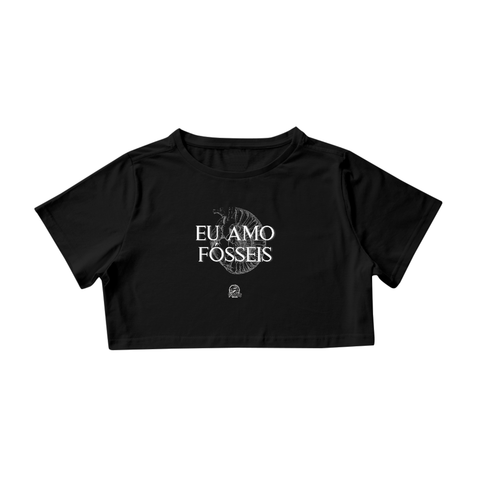 Camisa Cropped - EU AMO FÓSSEIS