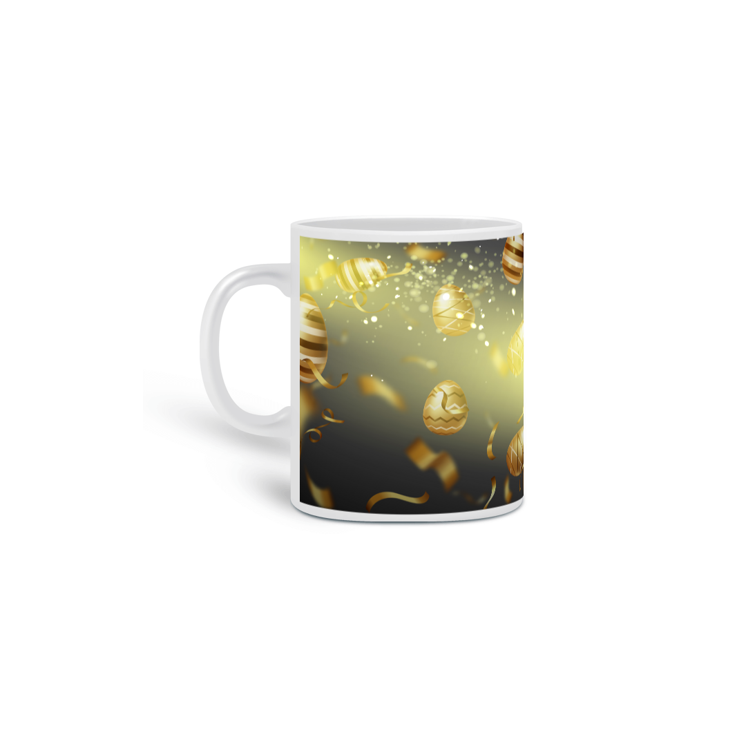 Caneca ovos dourados páscoa
