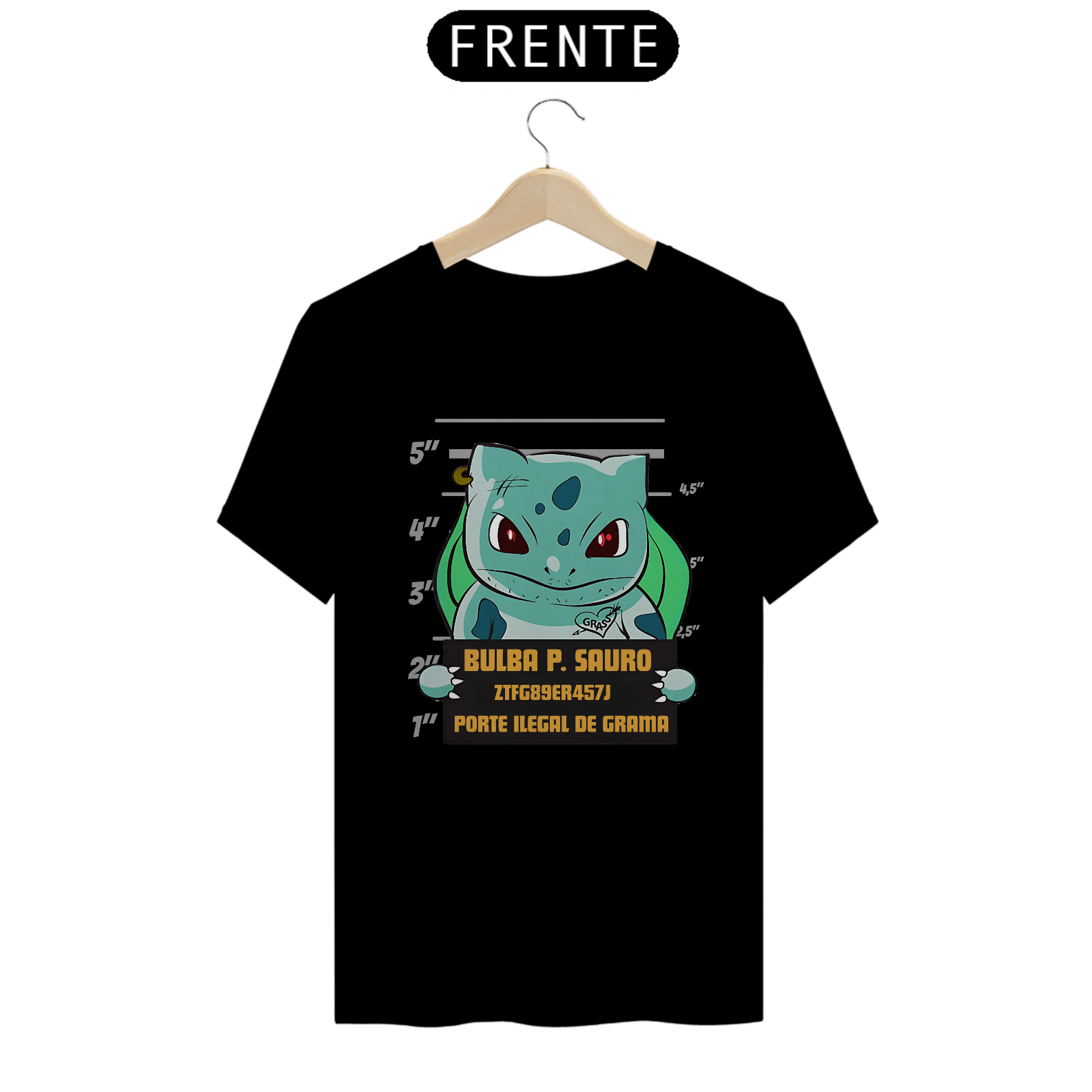 Camiseta Pókemon (Bulbassauro prisioneiro)