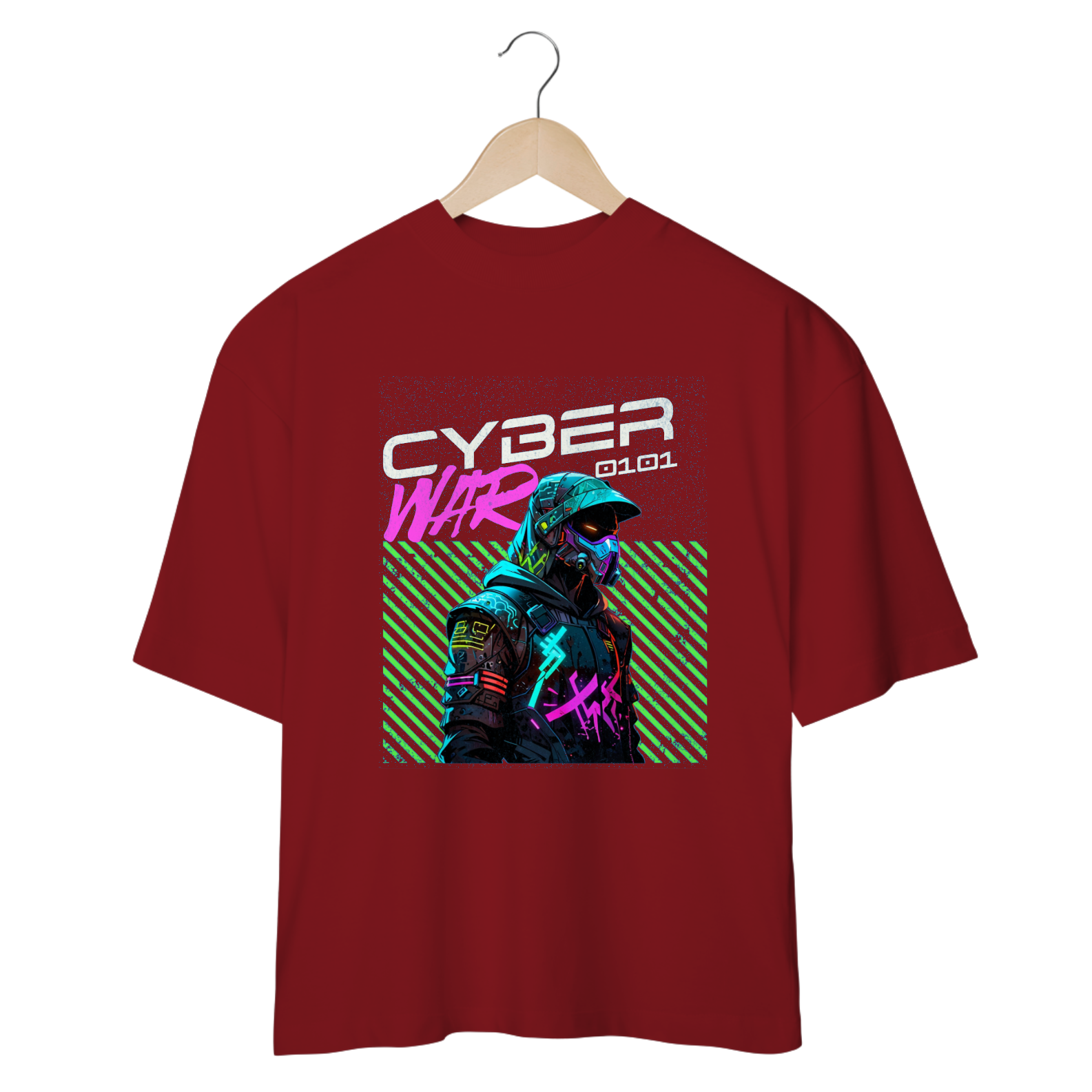 Camiseta Oversized Cyber War