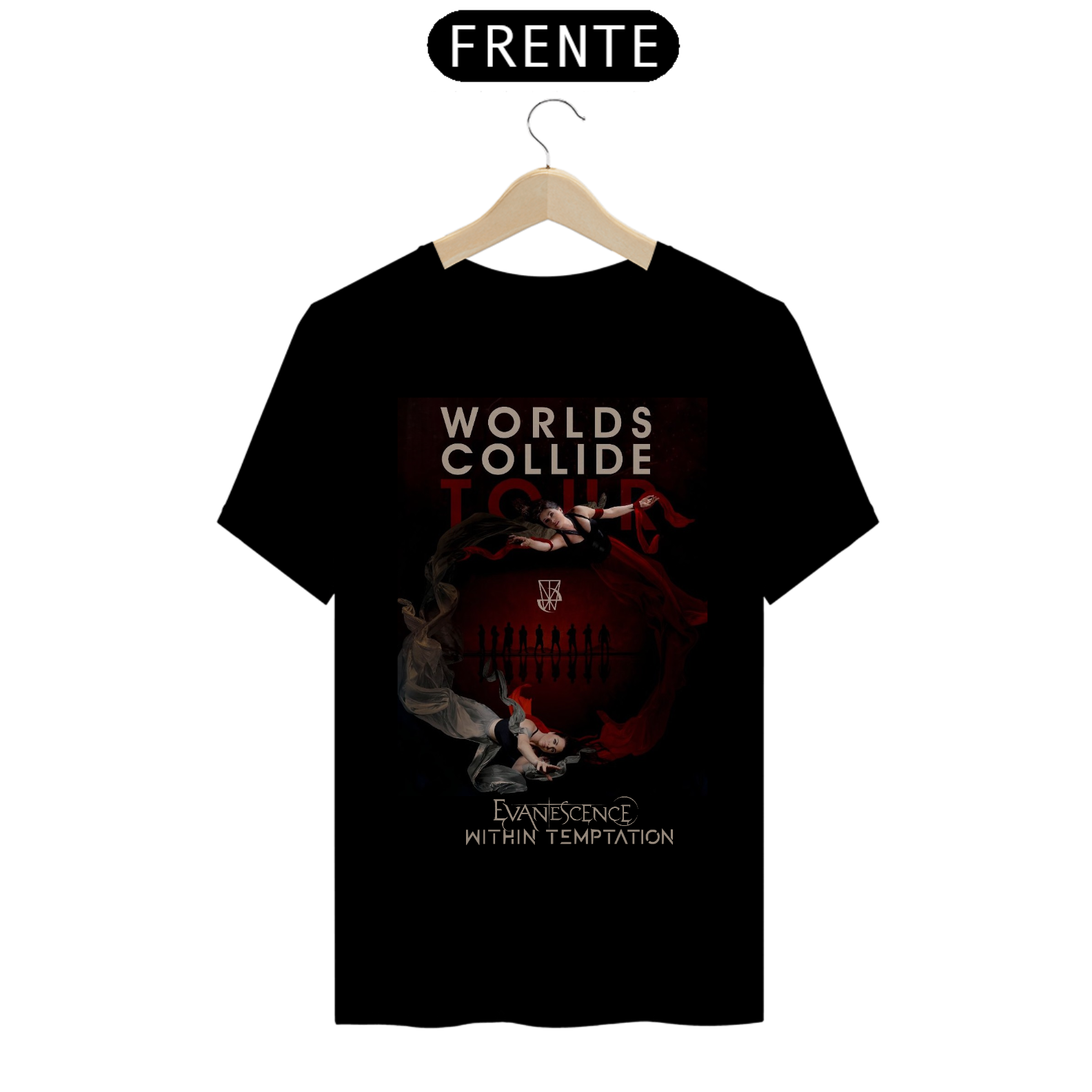Camiseta Evanescence & Within Temptation - Worlds Collide Tour
