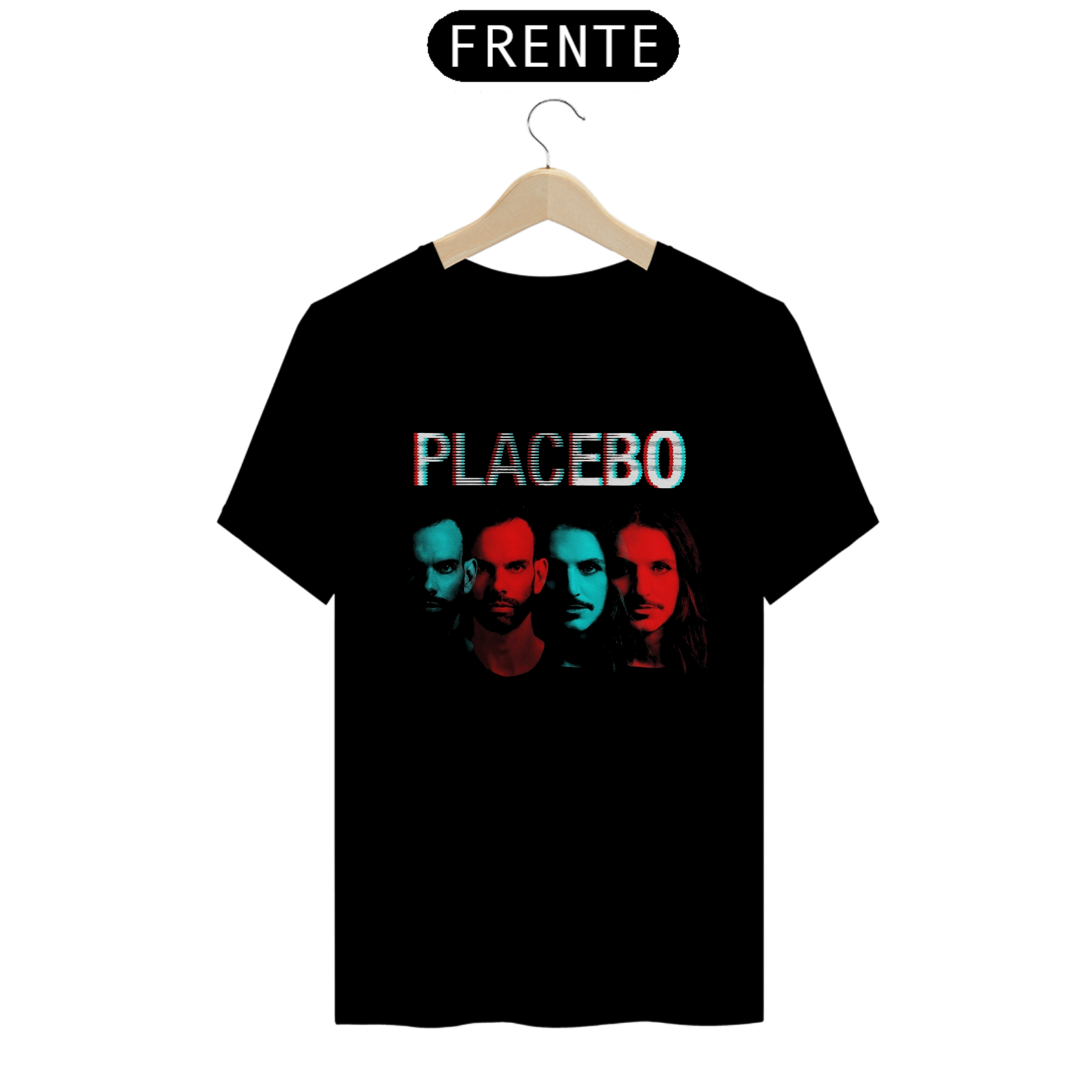 Camiseta Placebo - Band Red And Blue