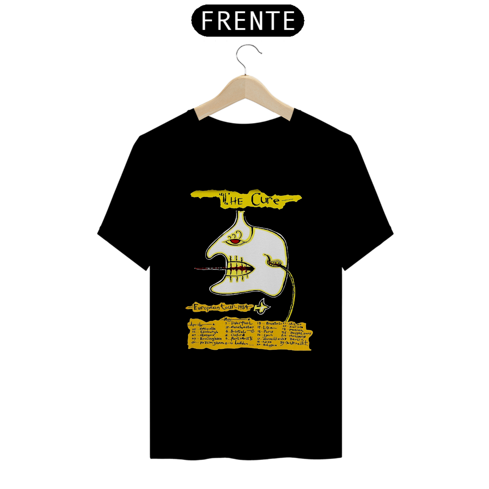 Camiseta The Cure - 1984 Tour