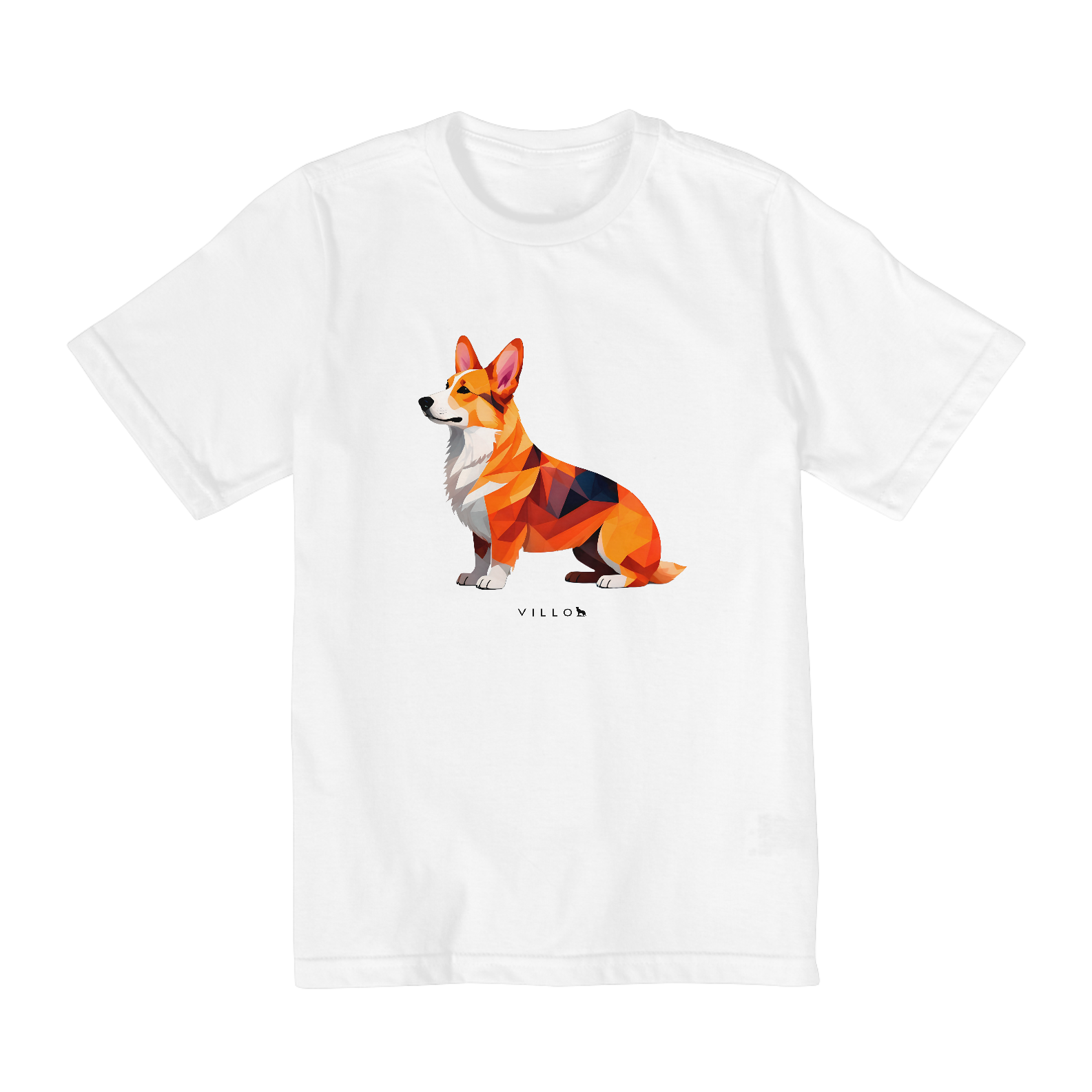 Camiseta Infantil Confort - De 2 a 8 anos Corgi Pembroke