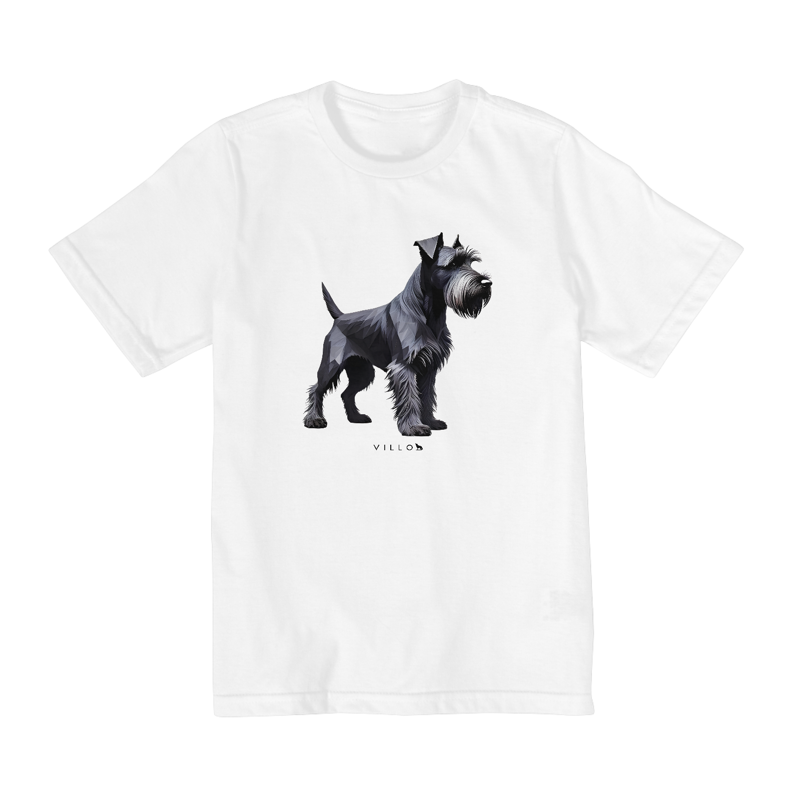 Camiseta Infantil Confort - De 2 a 8 anos Schnauzer