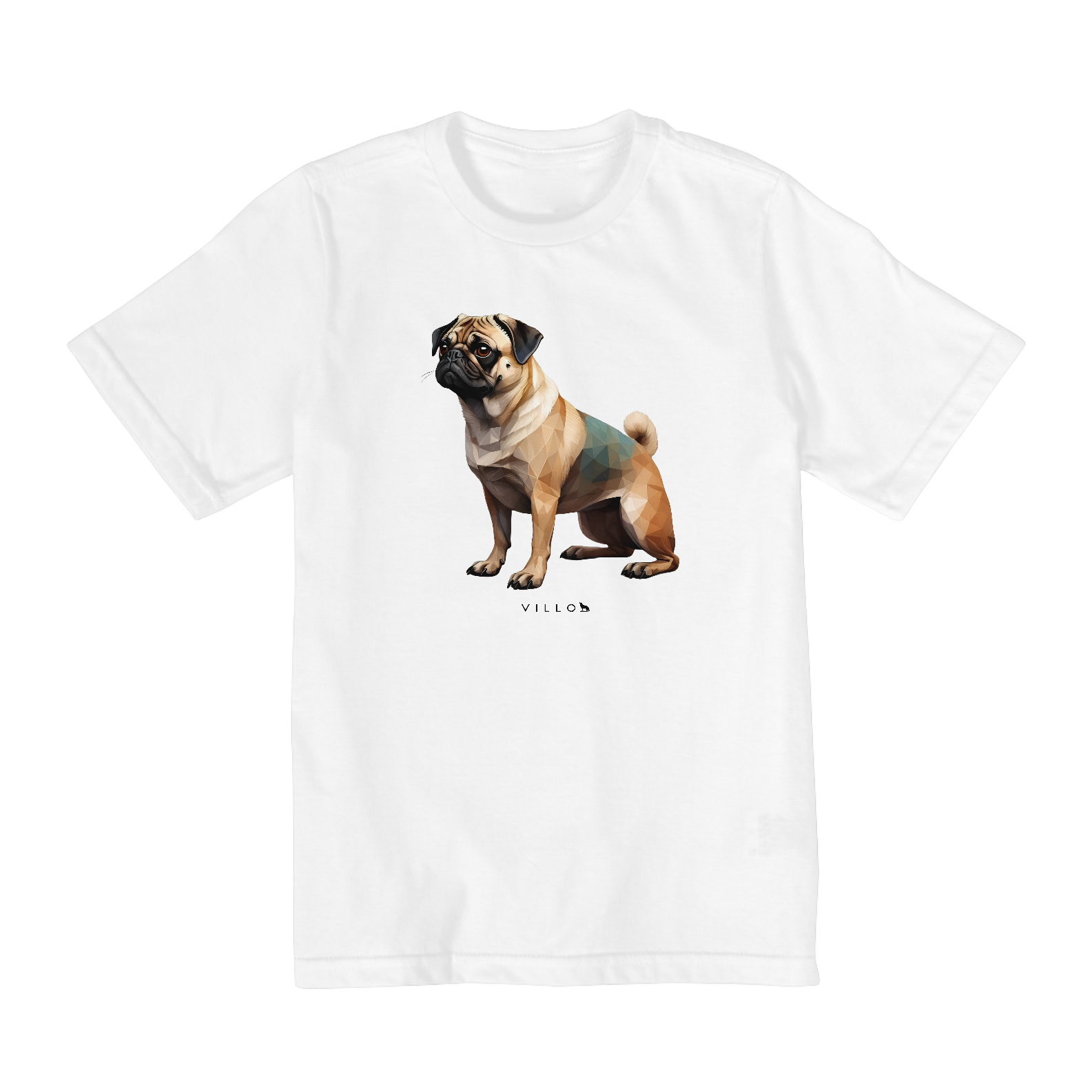 Camiseta Infantil Confort - De 2 a 8 anos Pug