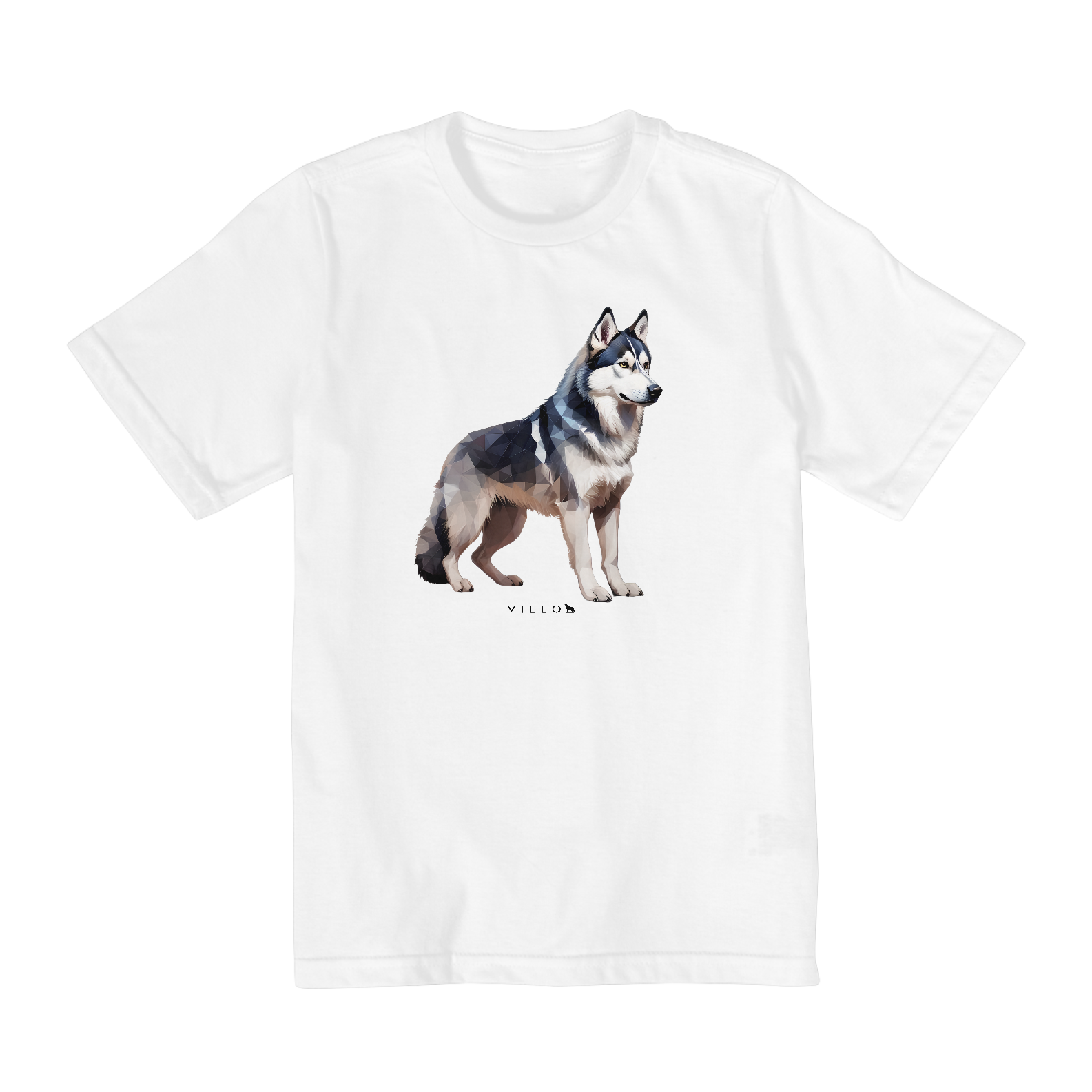 Camiseta Infantil Confort - De 10 a 14 anos Husky Siberiano