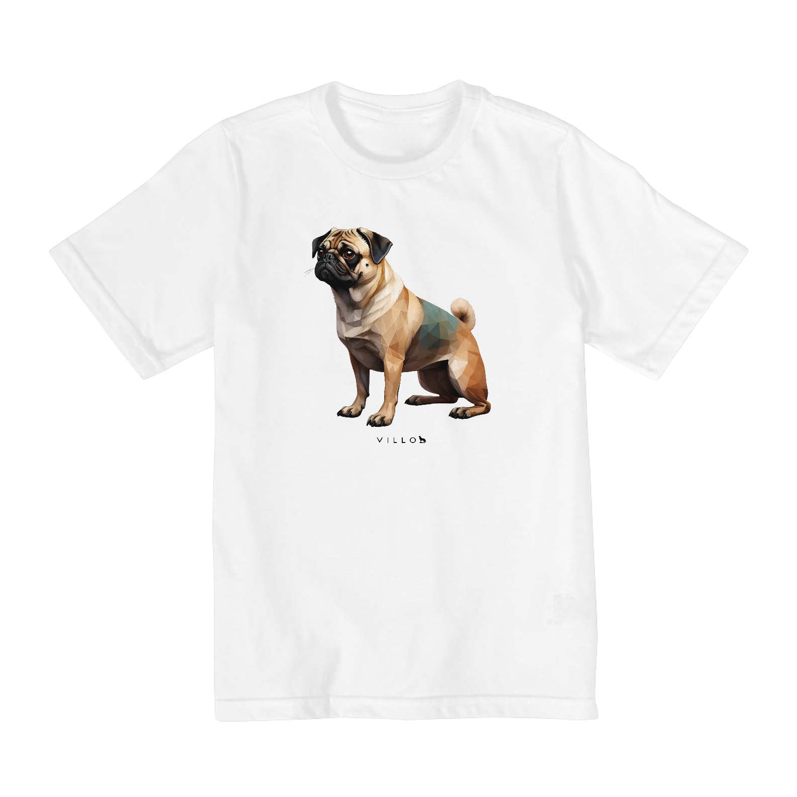 Camiseta Infantil Confort - De 10 a 14 anos Pug