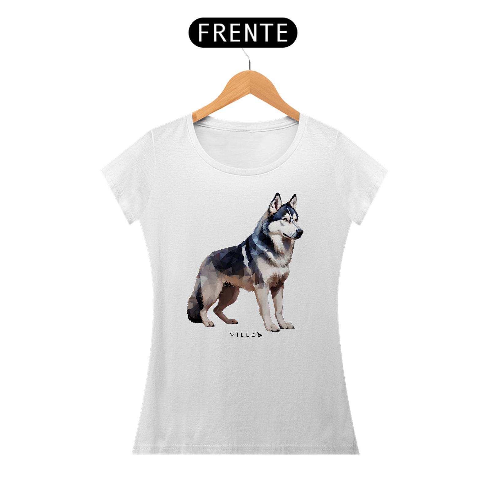 Camiseta Baby Long Confort Husky Siberiano