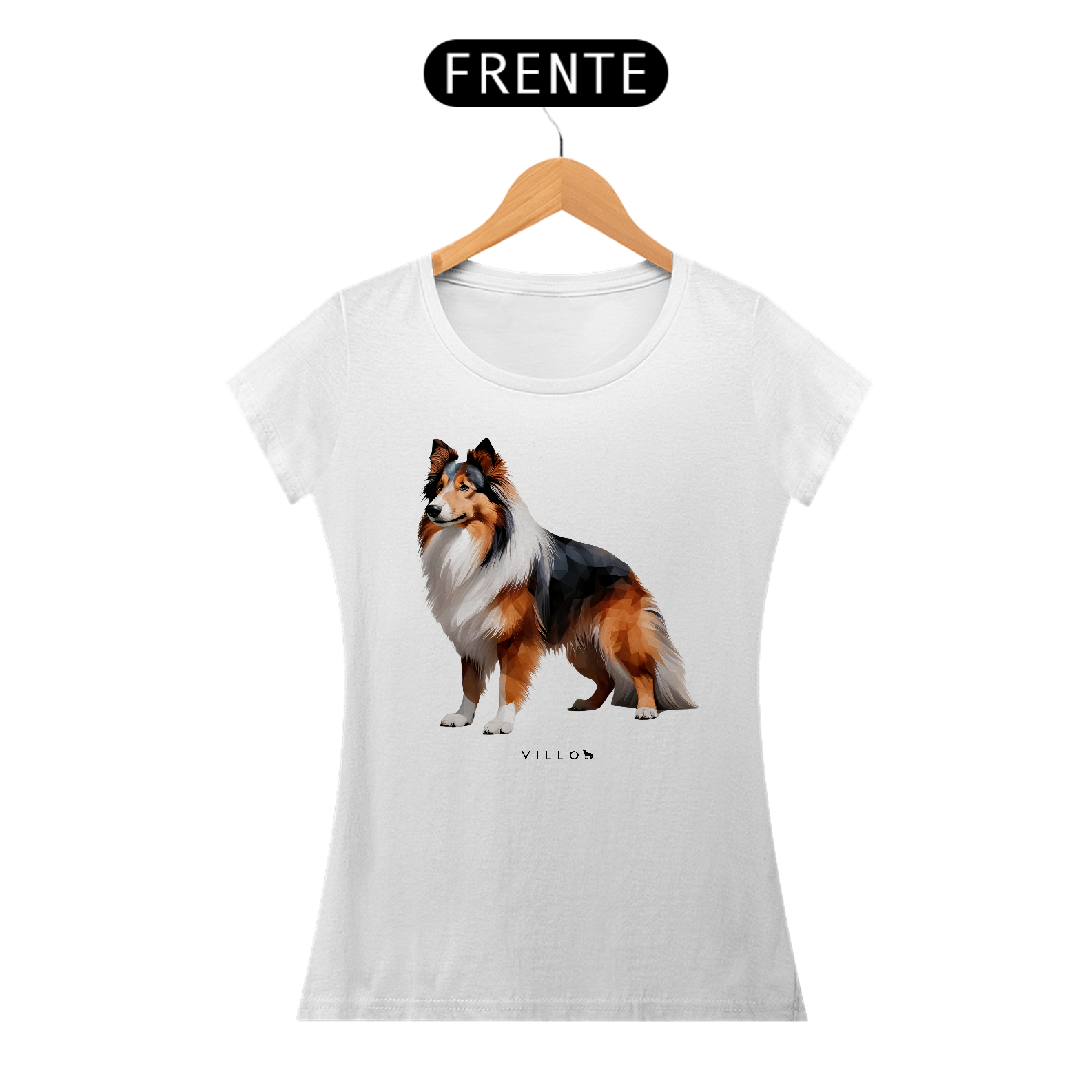 Camiseta Baby Long Confort Pastor Shetland Pug