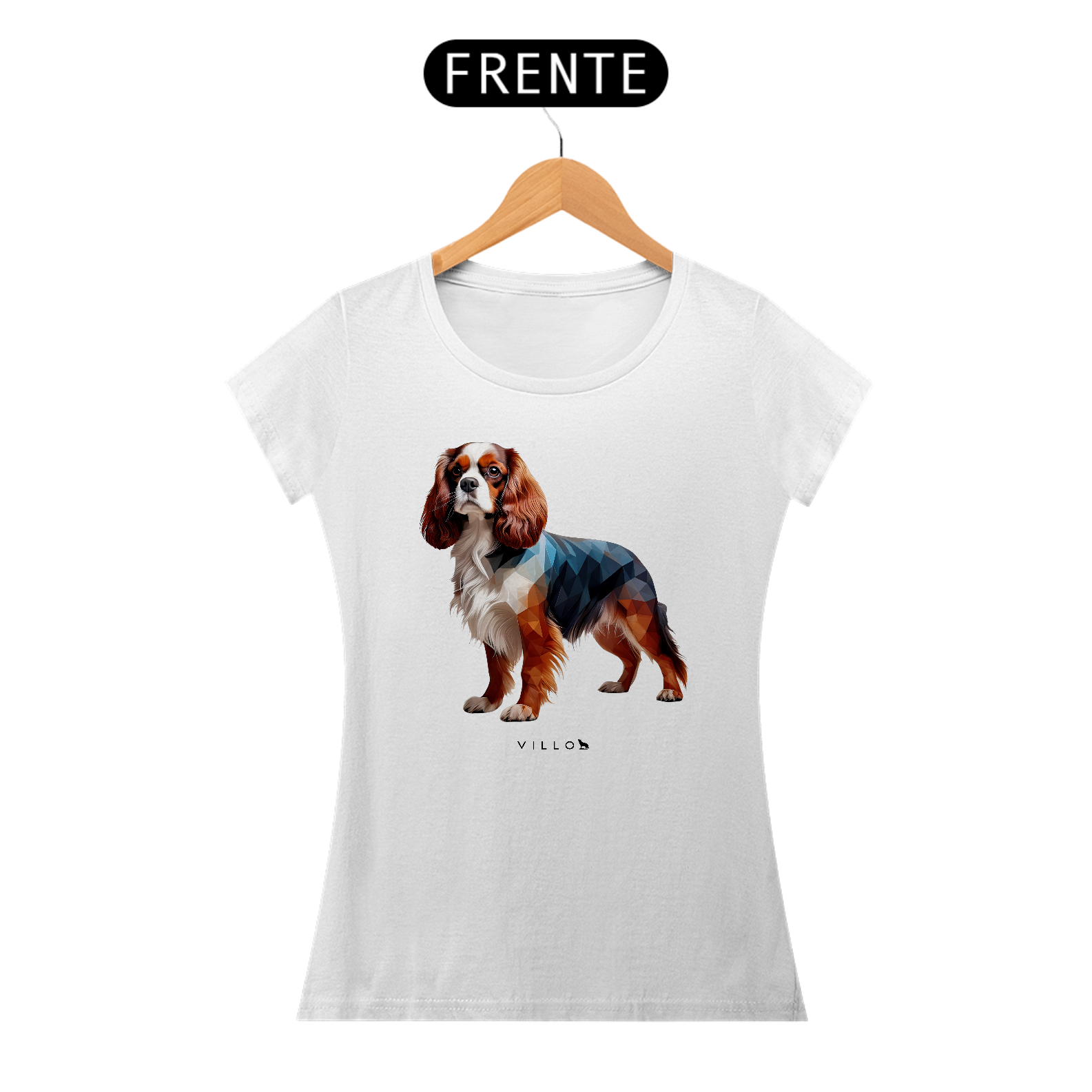 Camiseta Baby Long Confort Cavalier King Charles Spaniel