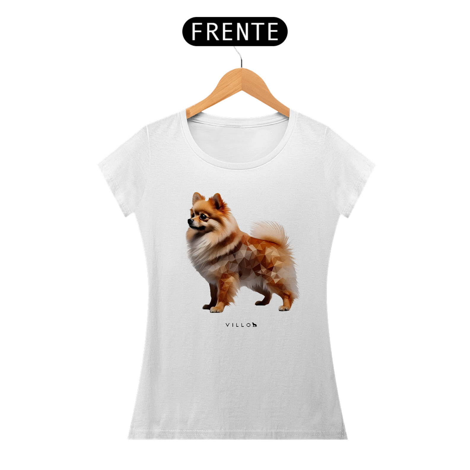 Camiseta Baby Long Confort Cão da Pomerânia
