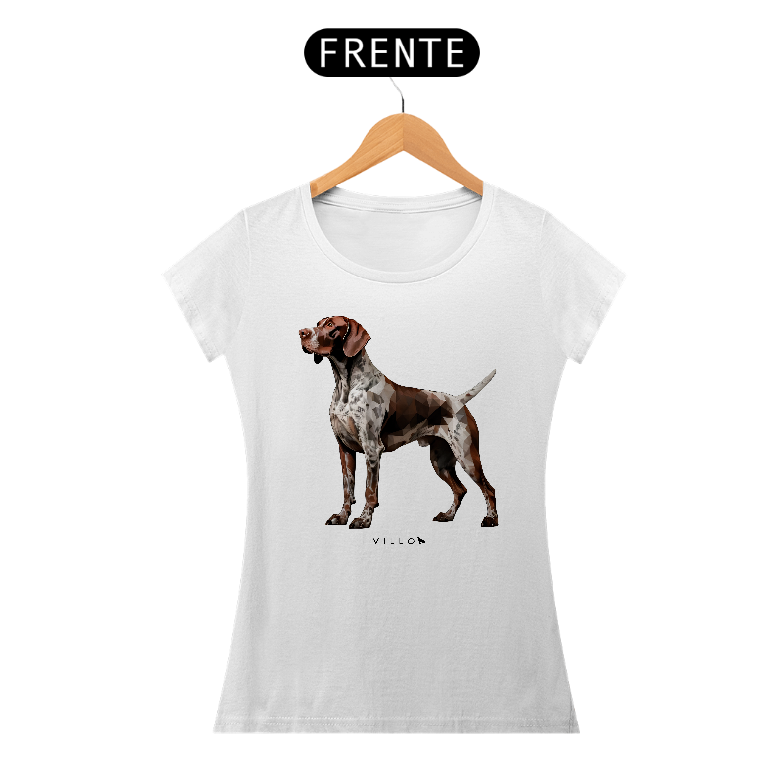 Camiseta Baby Long Confort Braco Alemão de pelo curto