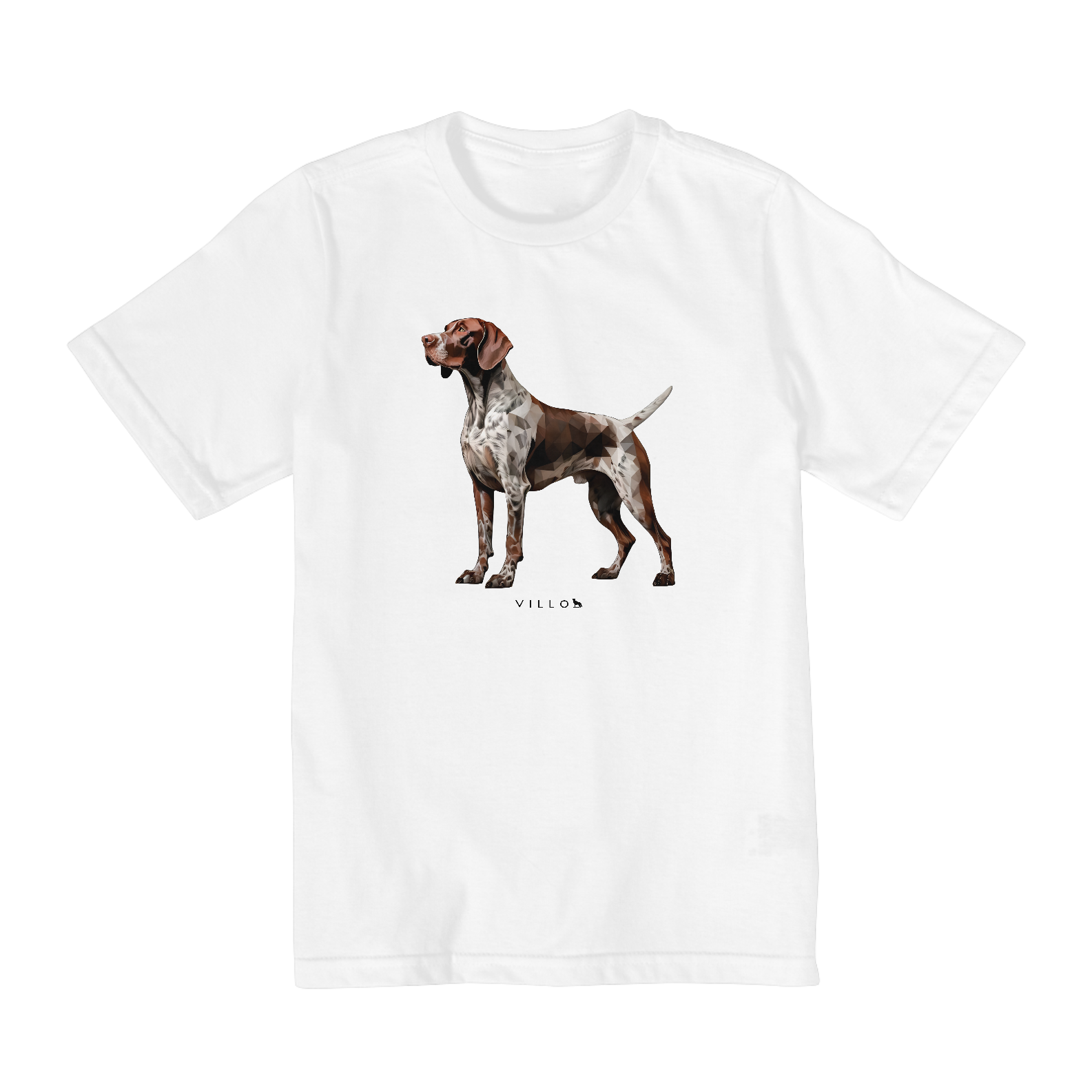 Camiseta Infantil Confort - De 2 a 8 anos Braco Alemão de pelo curto