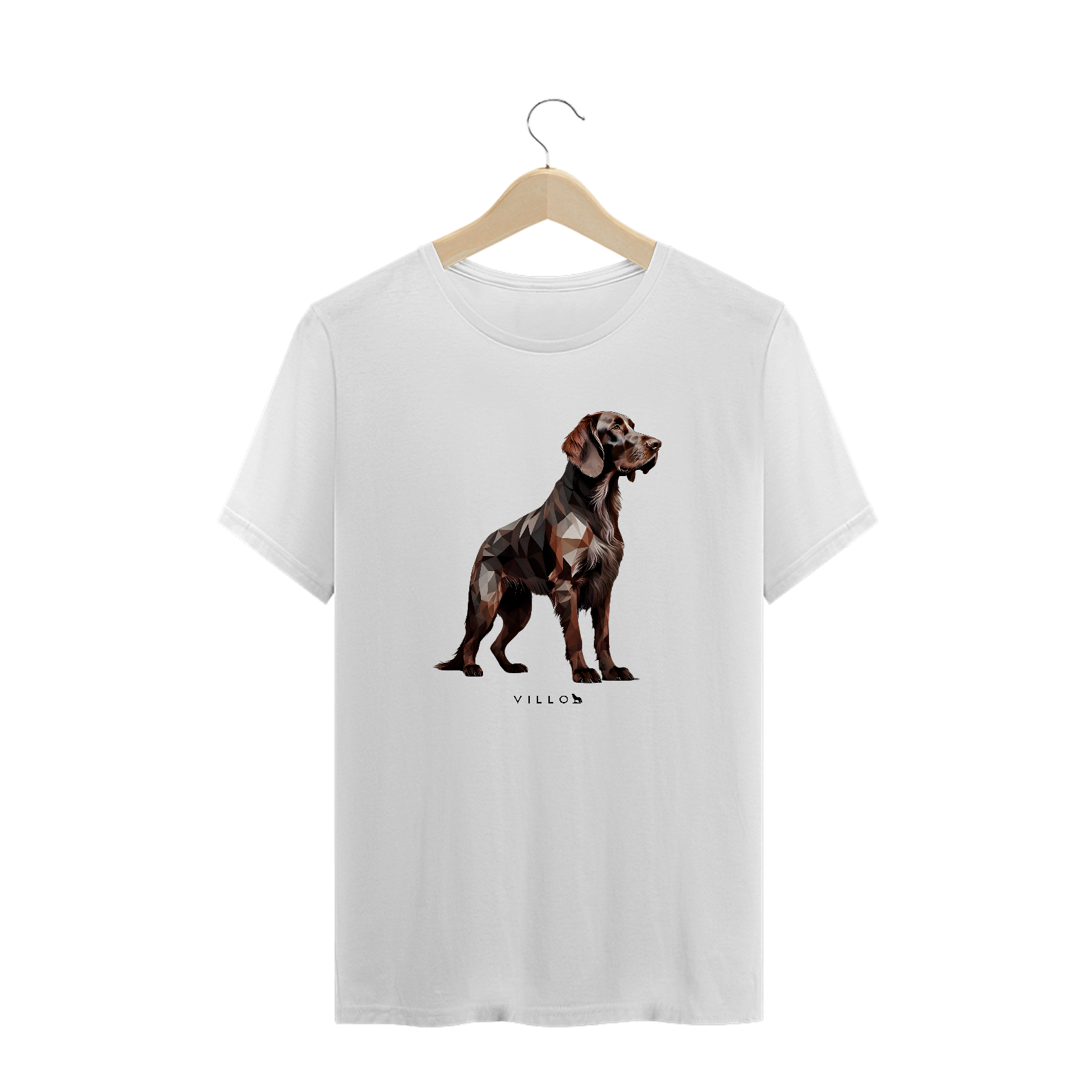 Camiseta Confort Braco Alemão de pelo longo Plus Size