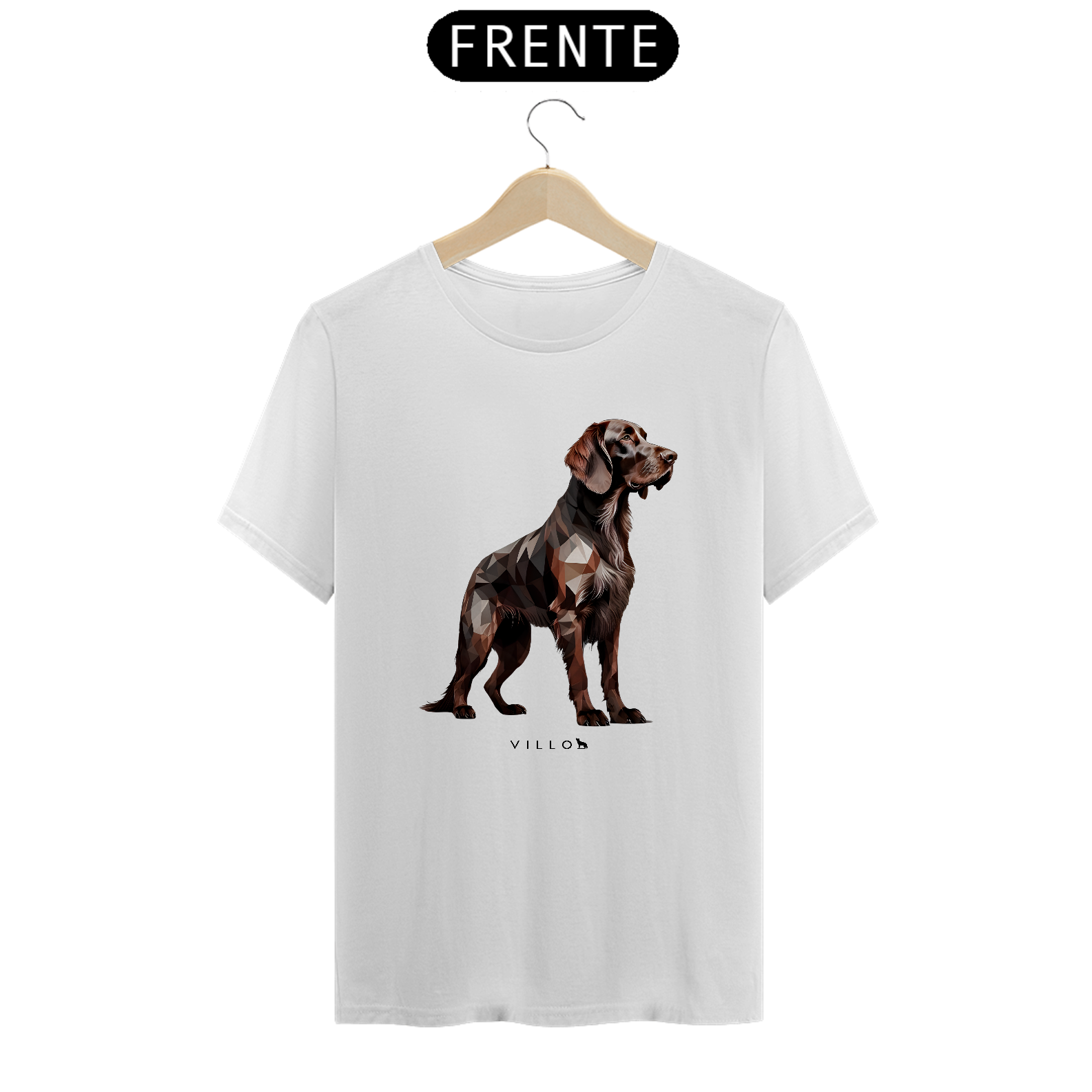 Camiseta Pima Premium Braco Alemão de pelo longo