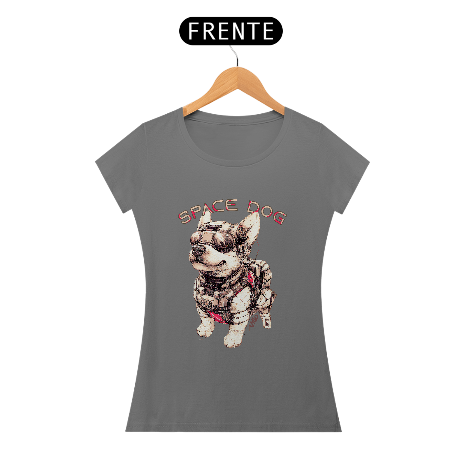 Camiseta Baby Long Estonada Space Dog