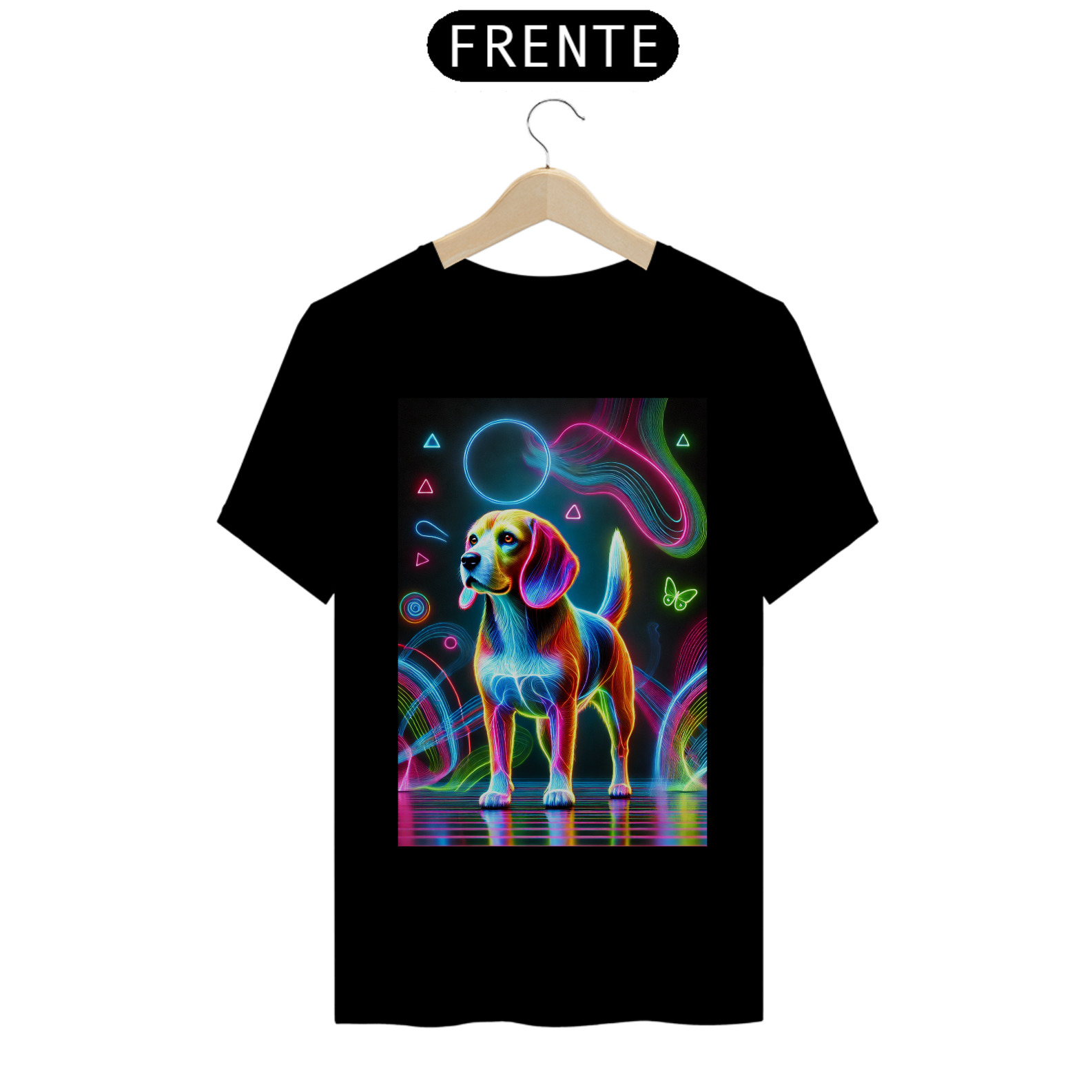 Camiseta Básica unissex em Algodão estampa Beagle - #24046