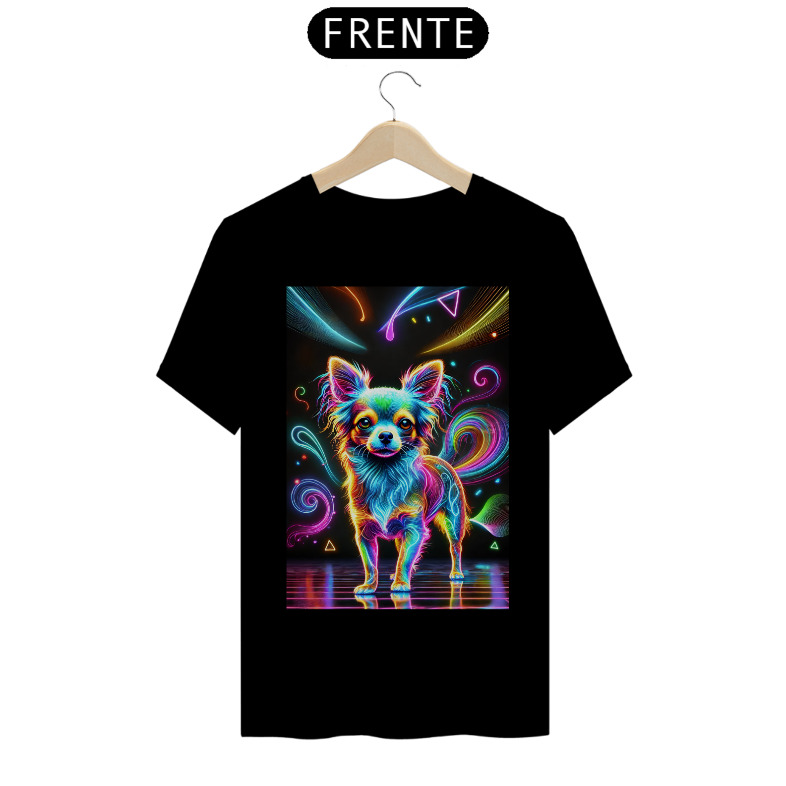 Camiseta Básica unissex em Algodão estampa Chihuahua - #24043