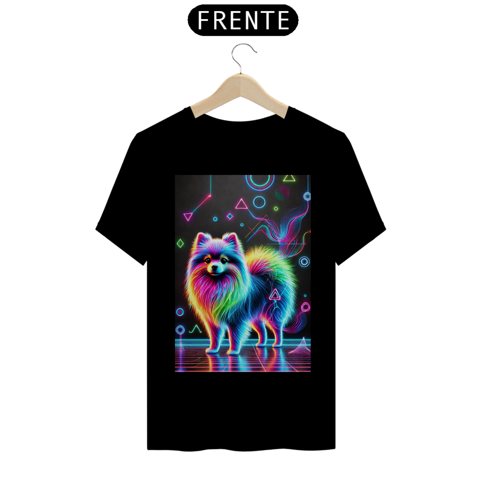 Camiseta Básica unissex em Algodão estampa Lulu da Pomerânia - #24042