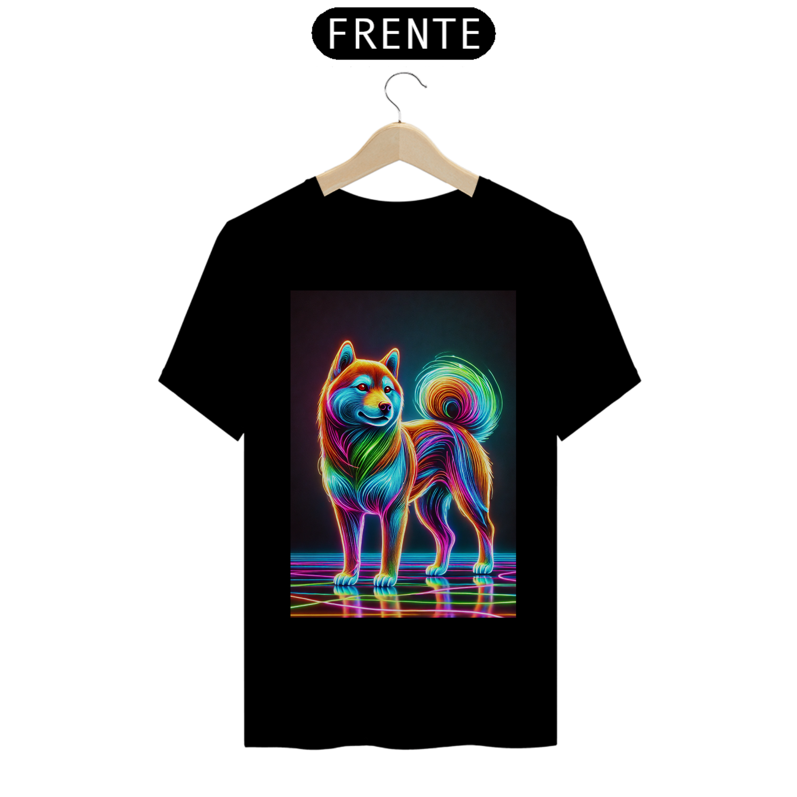 Camiseta Básica unissex em Algodão estampa Akita - #24039