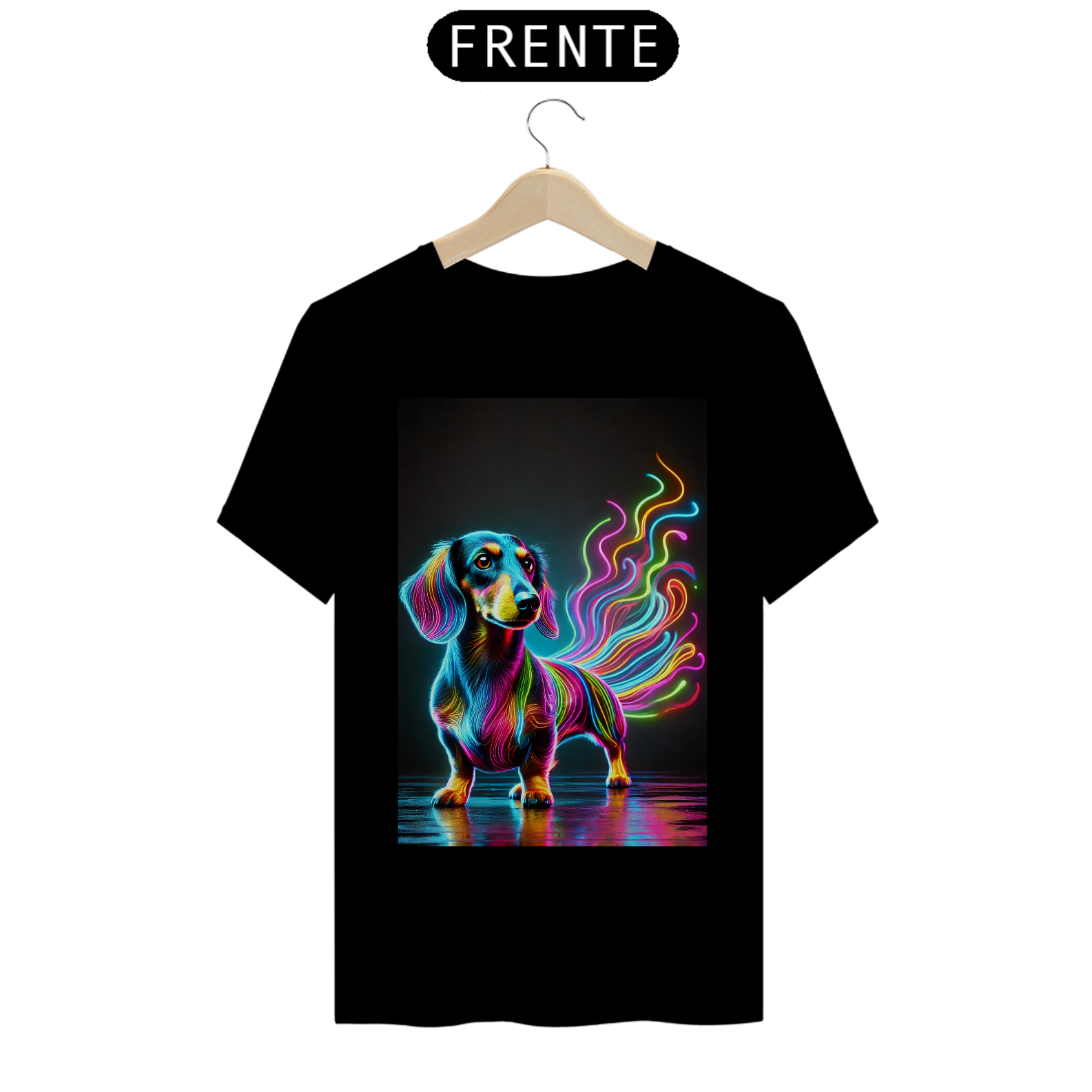 Camiseta Básica unissex em Algodão estampa Dachshund - #24038