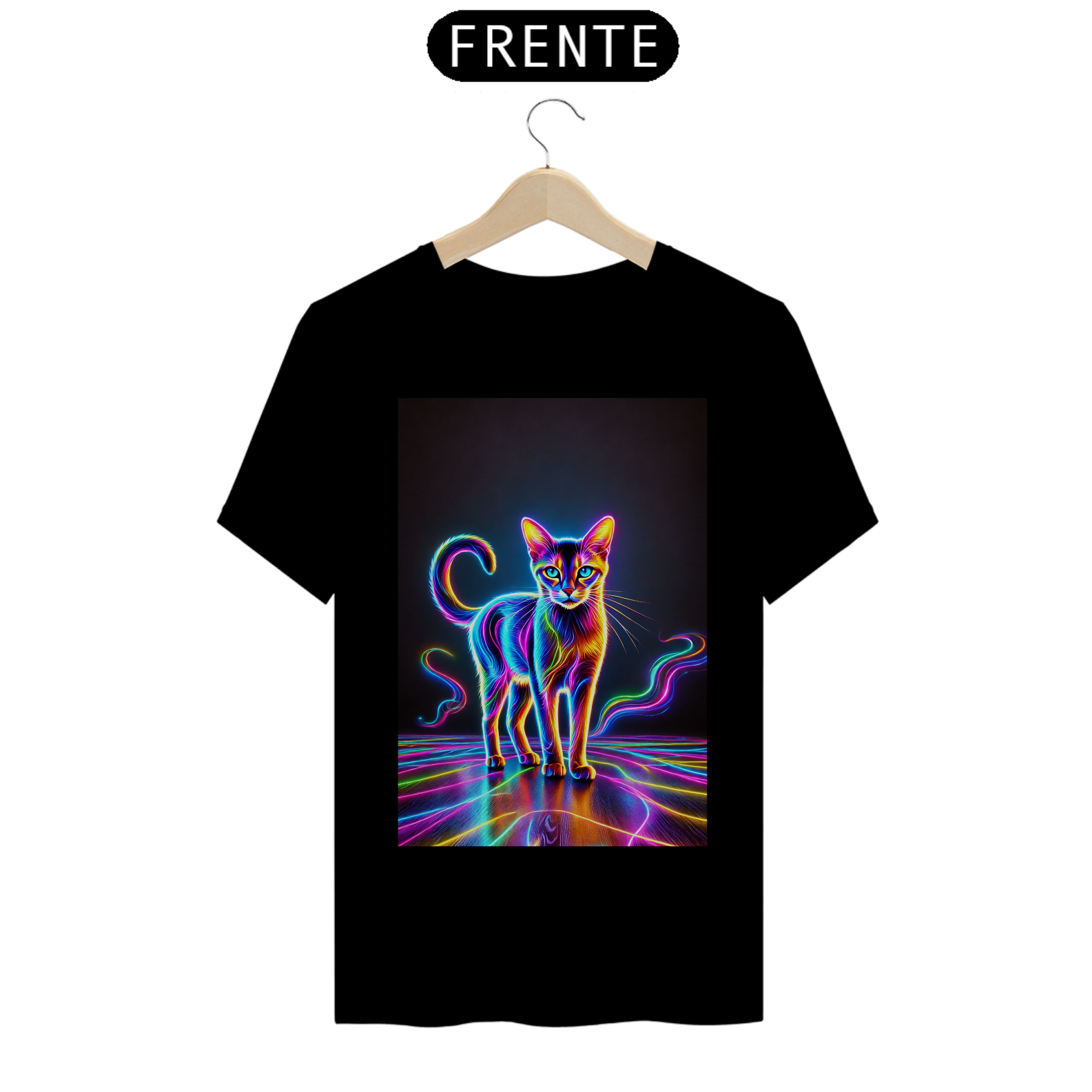 Camiseta Básica unissex em Algodão estampa Gato - #24037
