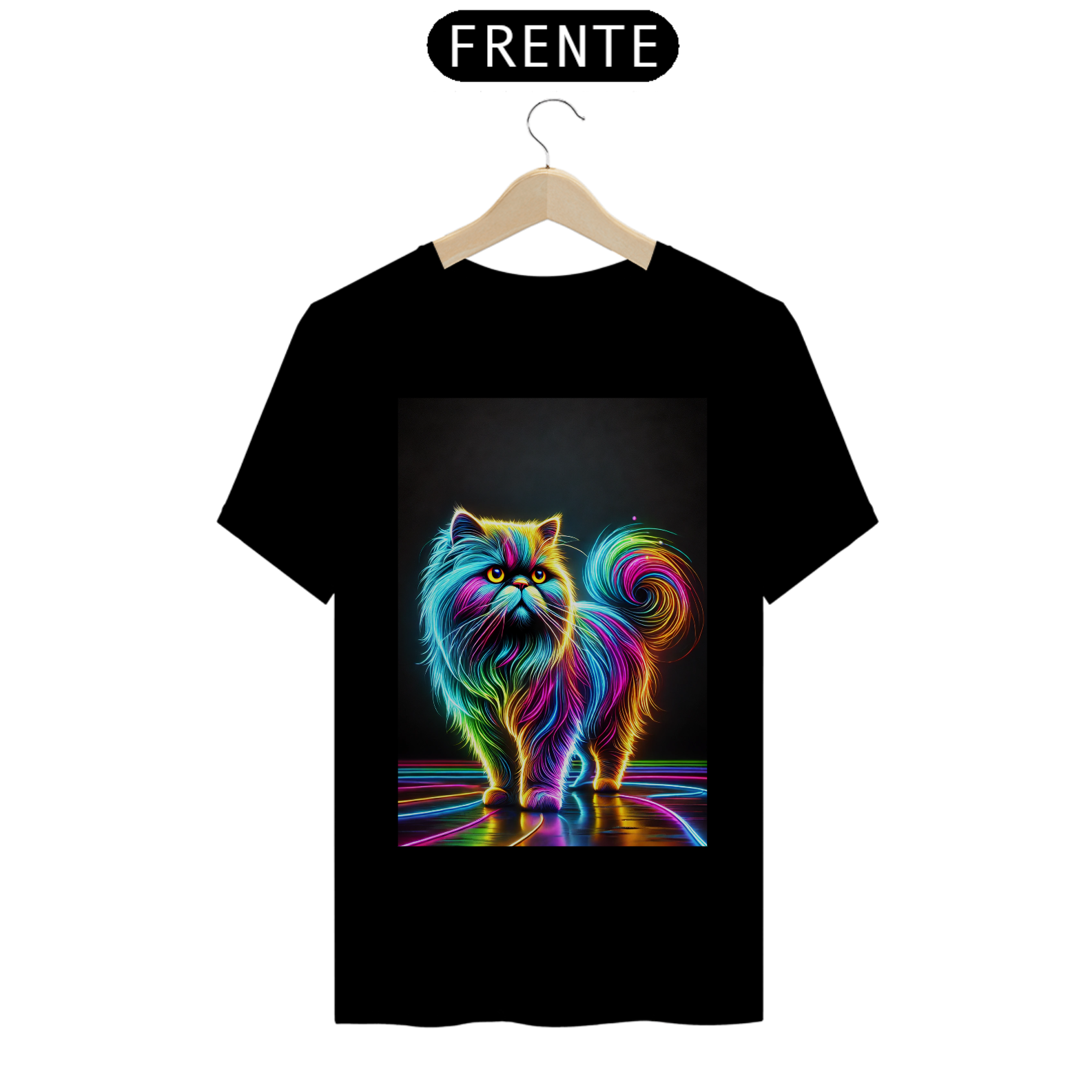Camiseta Básica unissex em Algodão estampa Gato - #24036