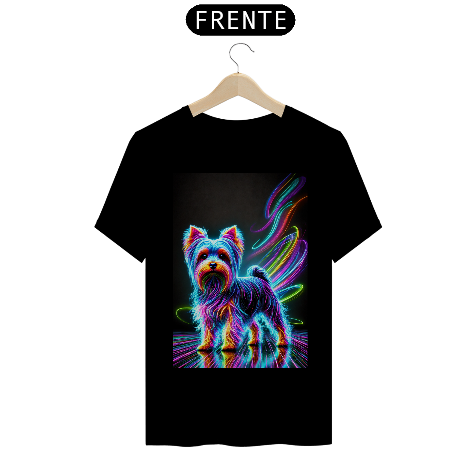 Camiseta Básica unissex em Algodão estampa Yorkshire - #24030