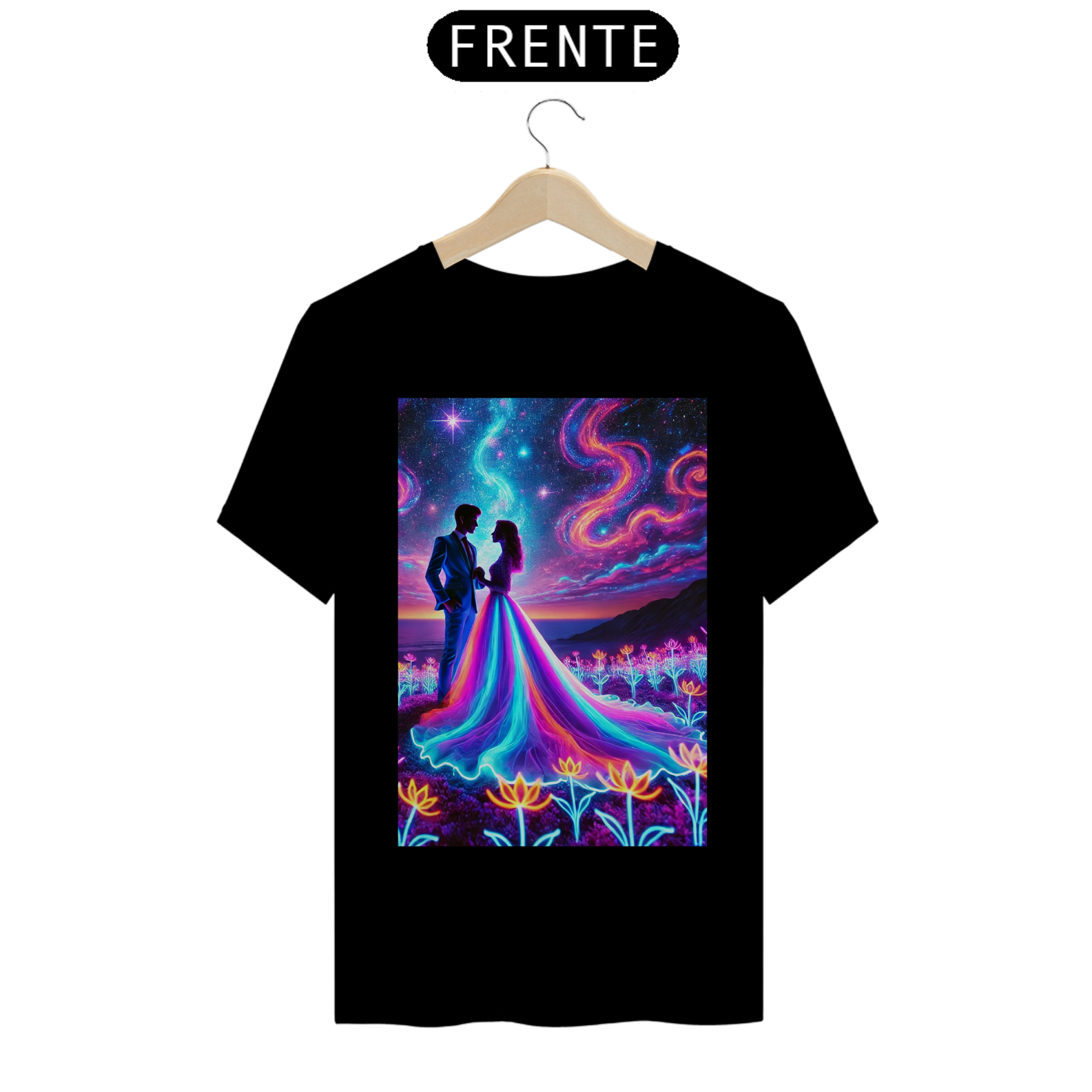 Camiseta Básica unissex em Algodão estampa Casal  - #24024