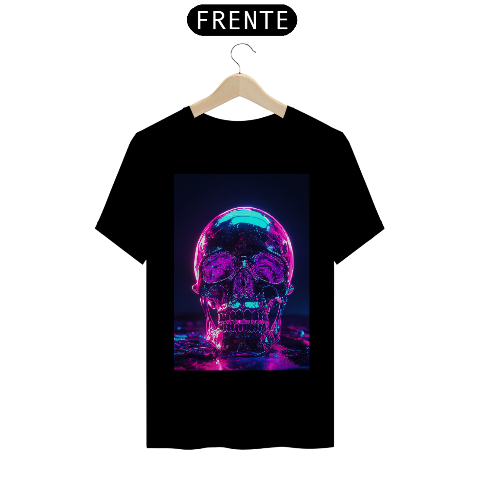 Camiseta Básica unissex em Algodão estampa Caveira - #24020