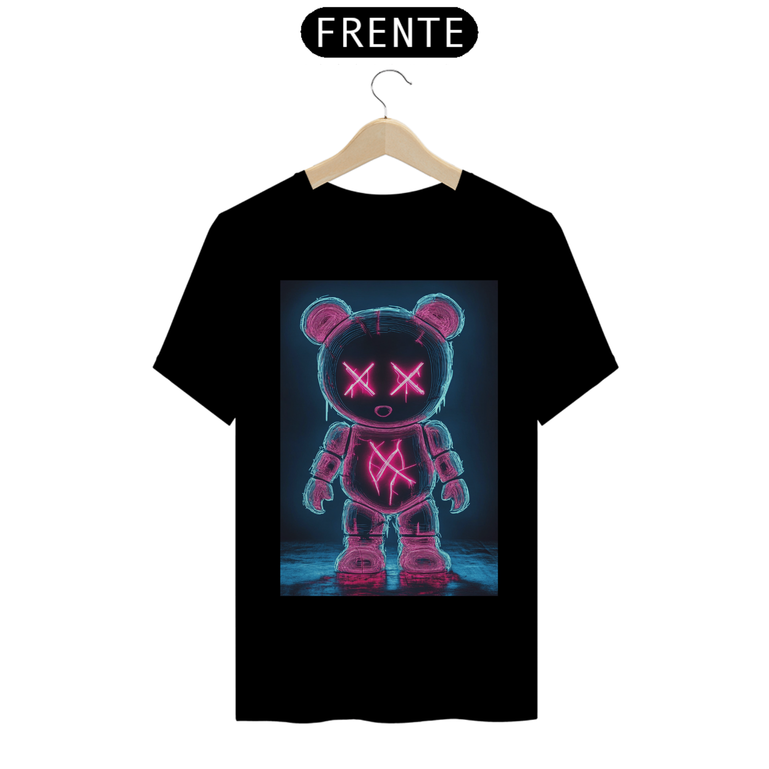 Camiseta Básica unissex em Algodão estampa Ursinho - #24015