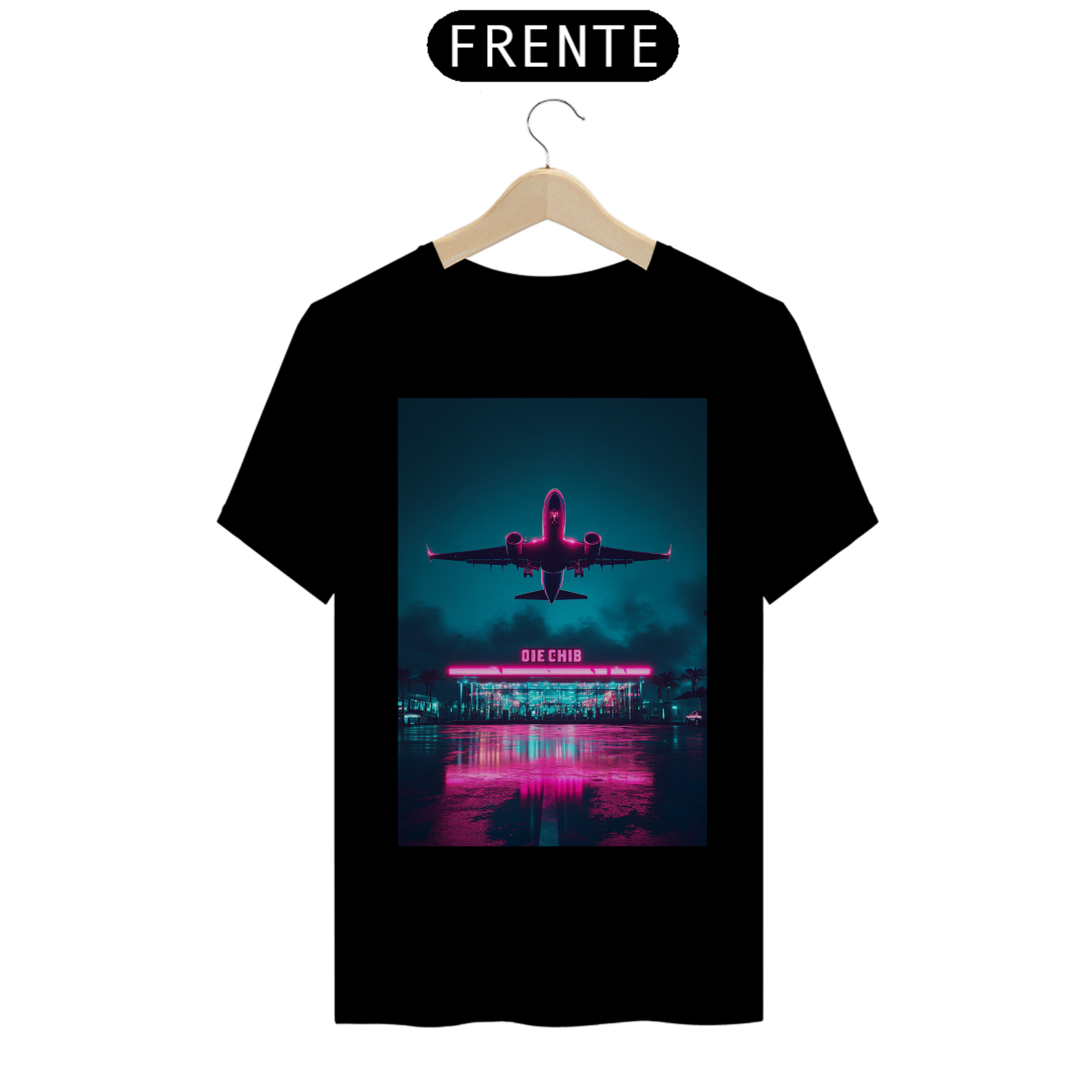 Camiseta Básica unissex em Algodão estampa Avião - #24014