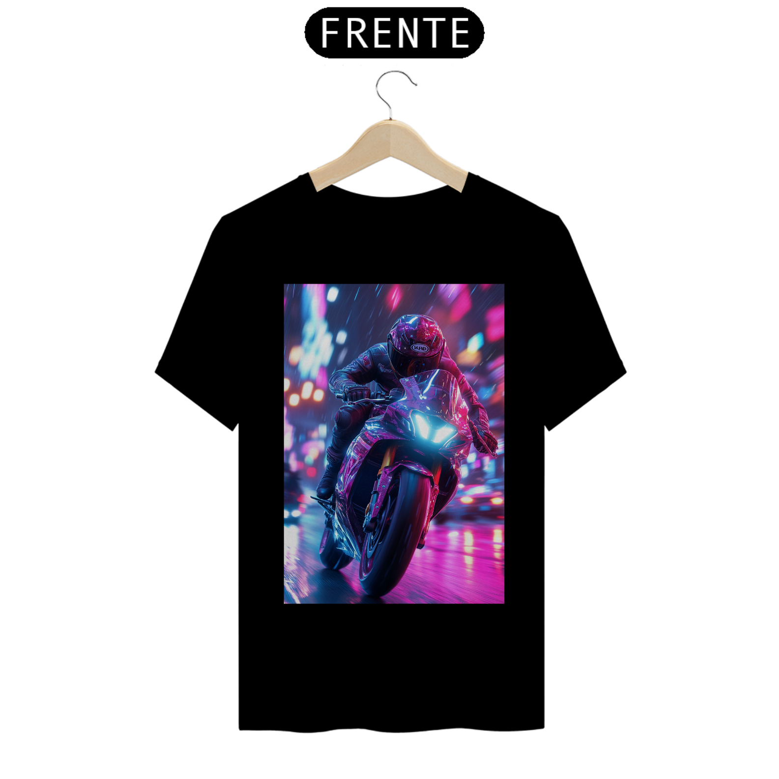 Camiseta Básica unissex em Algodão estampa Motoqueiro - #24012